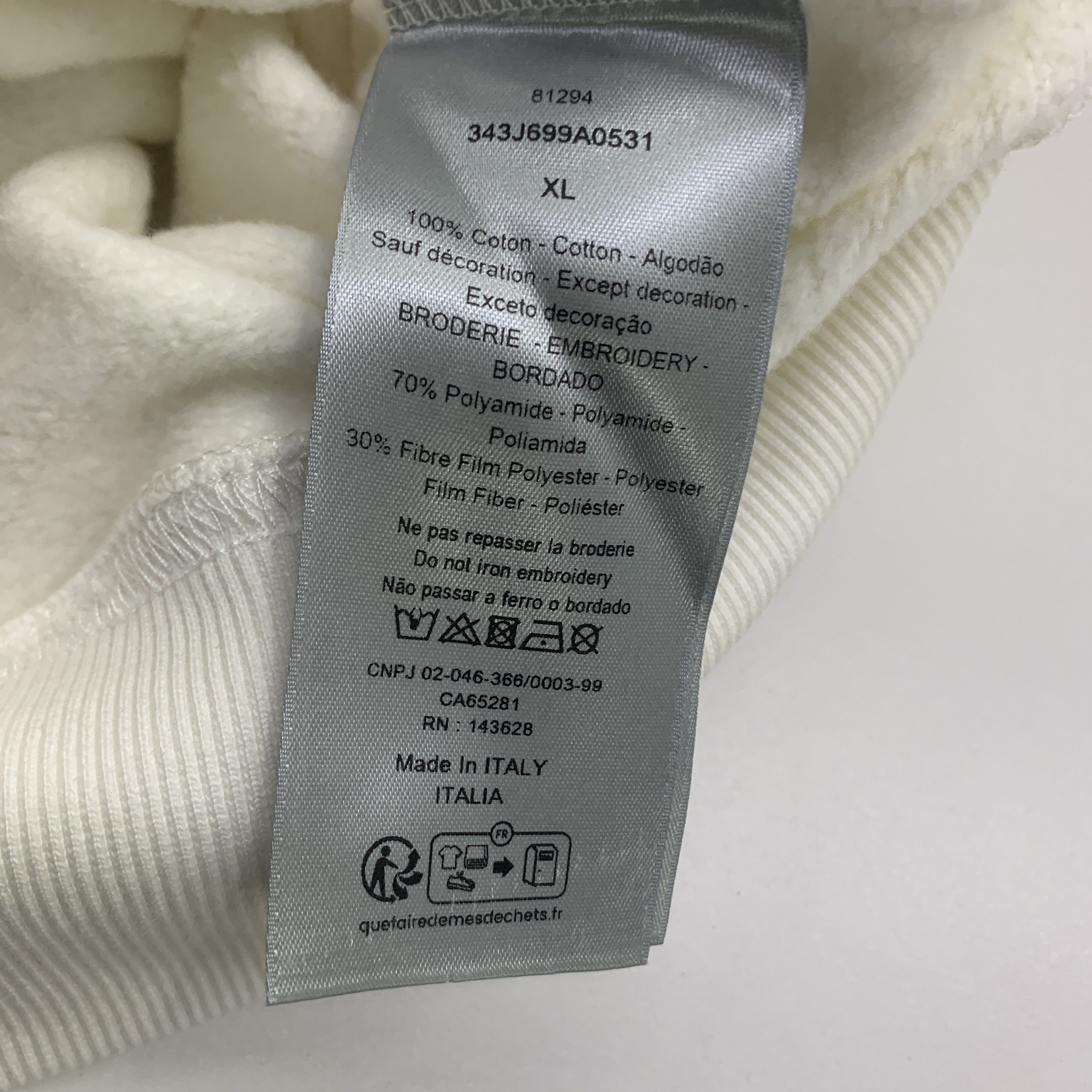 Dior Dior Embroidered Logo Sweatshirt Size XL Size US XL / EU 56 / 4 - 2 Thumbnail