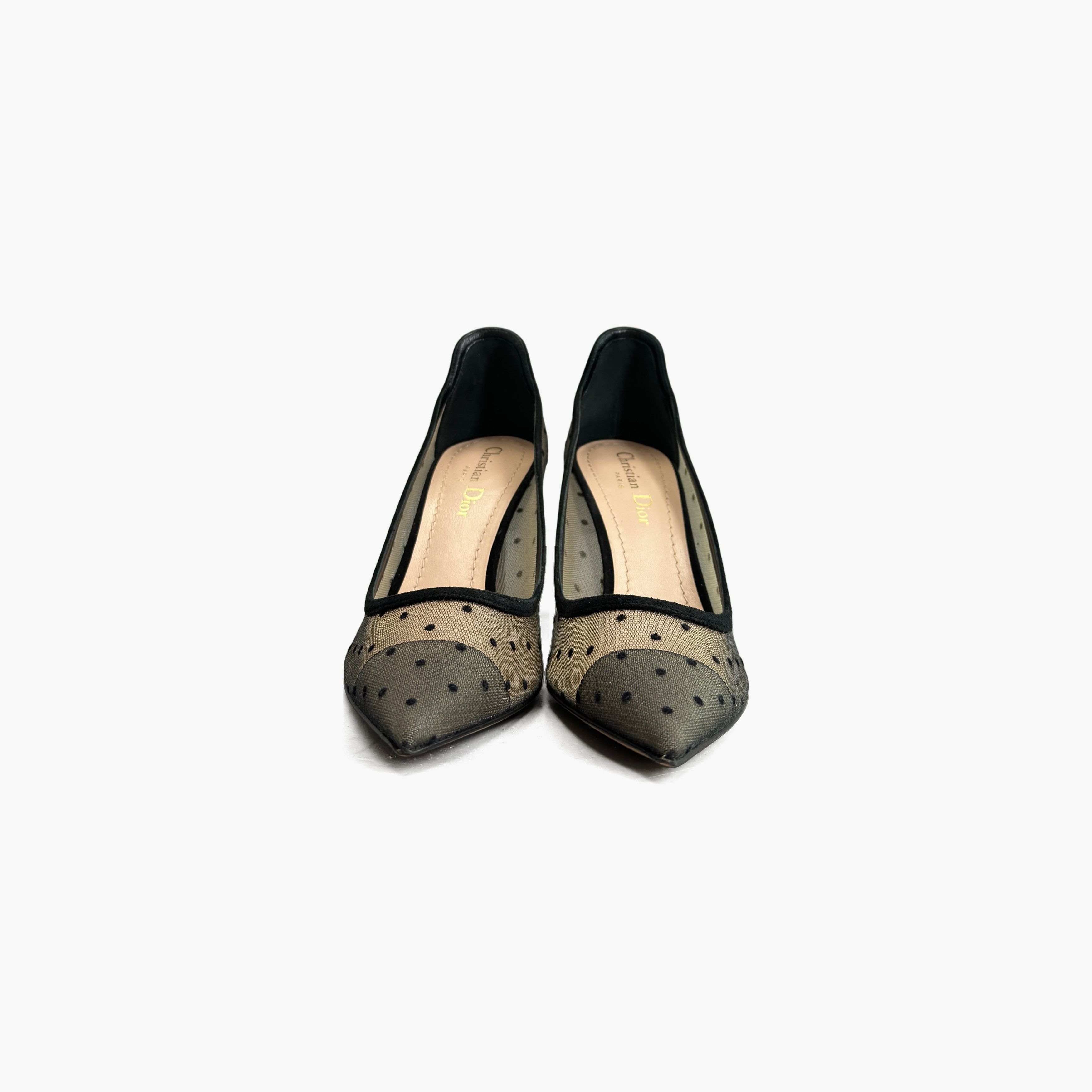 Dior Dior D-Moi Polka Dot Mesh Heels Size 37.5 Size US 7.5 / IT 37.5 - 5 Thumbnail