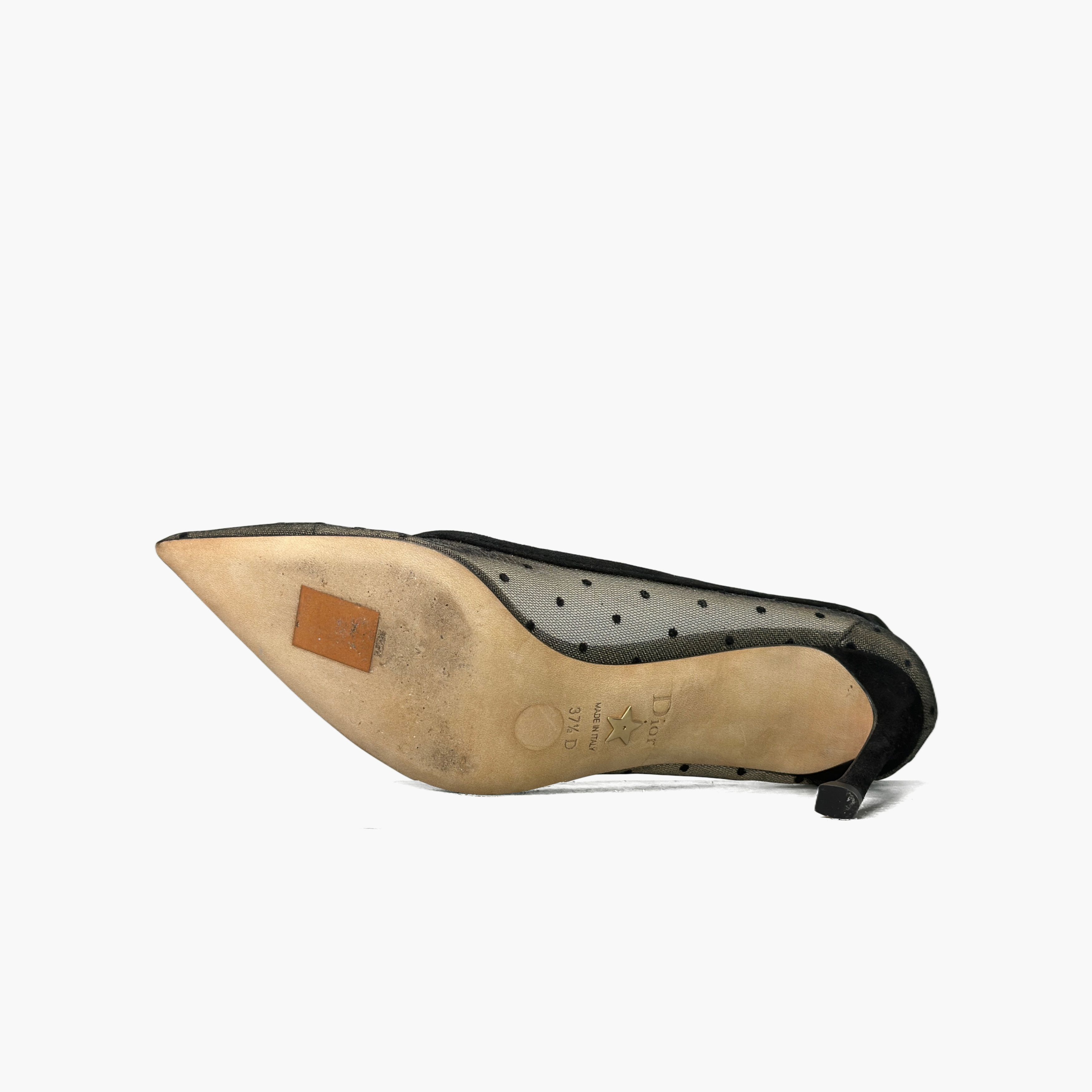 Dior Dior D-Moi Polka Dot Mesh Heels Size 37.5 Size US 7.5 / IT 37.5 - 8 Thumbnail
