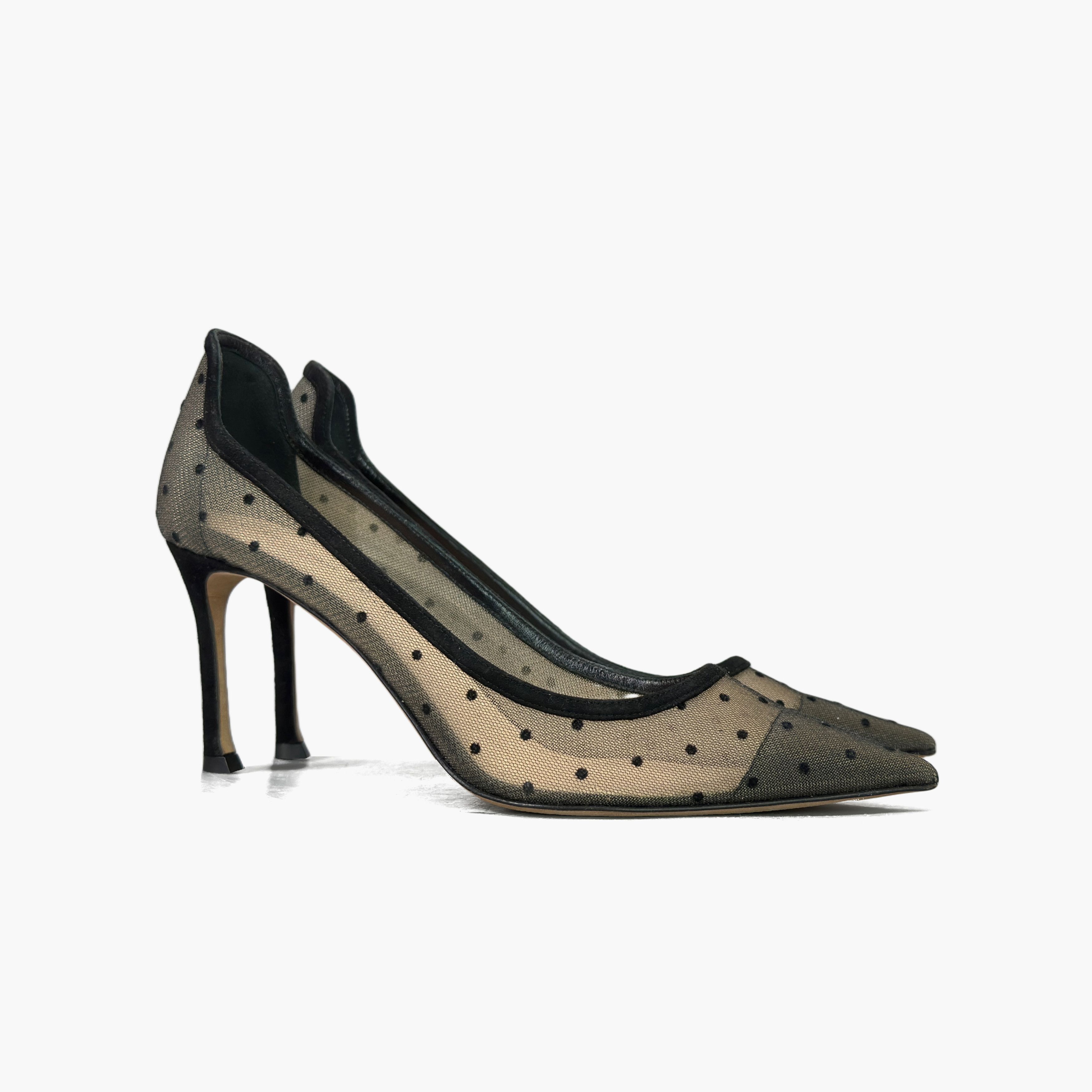 Dior Dior D-Moi Polka Dot Mesh Heels Size 37.5 Size US 7.5 / IT 37.5 - 4 Thumbnail