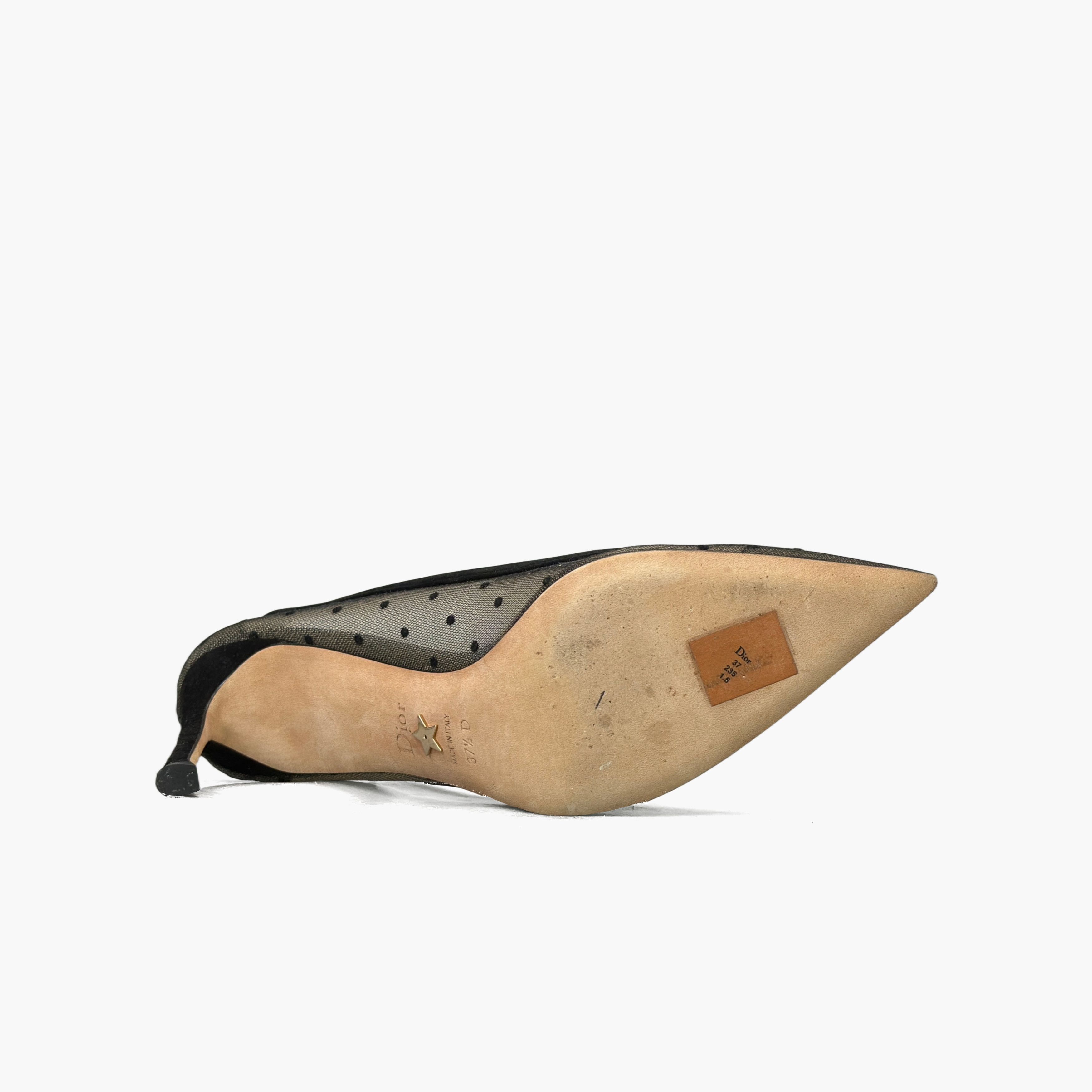 Dior Dior D-Moi Polka Dot Mesh Heels Size 37.5 Size US 7.5 / IT 37.5 - 7 Thumbnail
