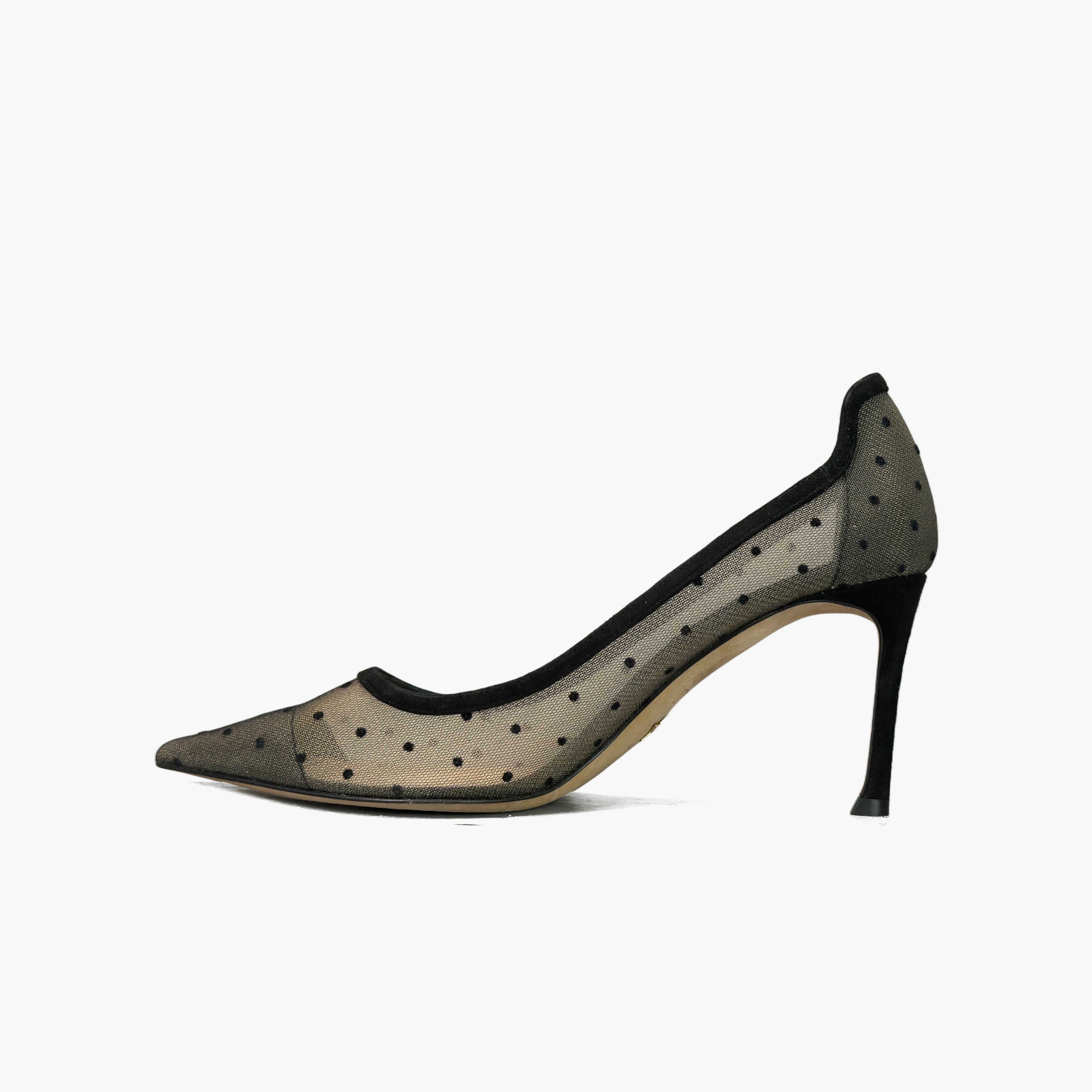 Dior Dior D-Moi Polka Dot Mesh Heels Size 37.5 Size US 7.5 / IT 37.5 - 3 Thumbnail