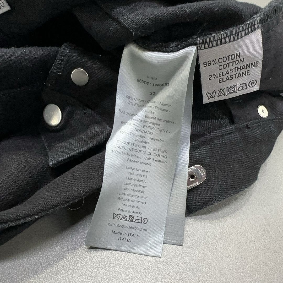 Dior Dior Embroidered Logo Denim Jeans Size 30 Size US 30 / EU 46 - 4 Thumbnail