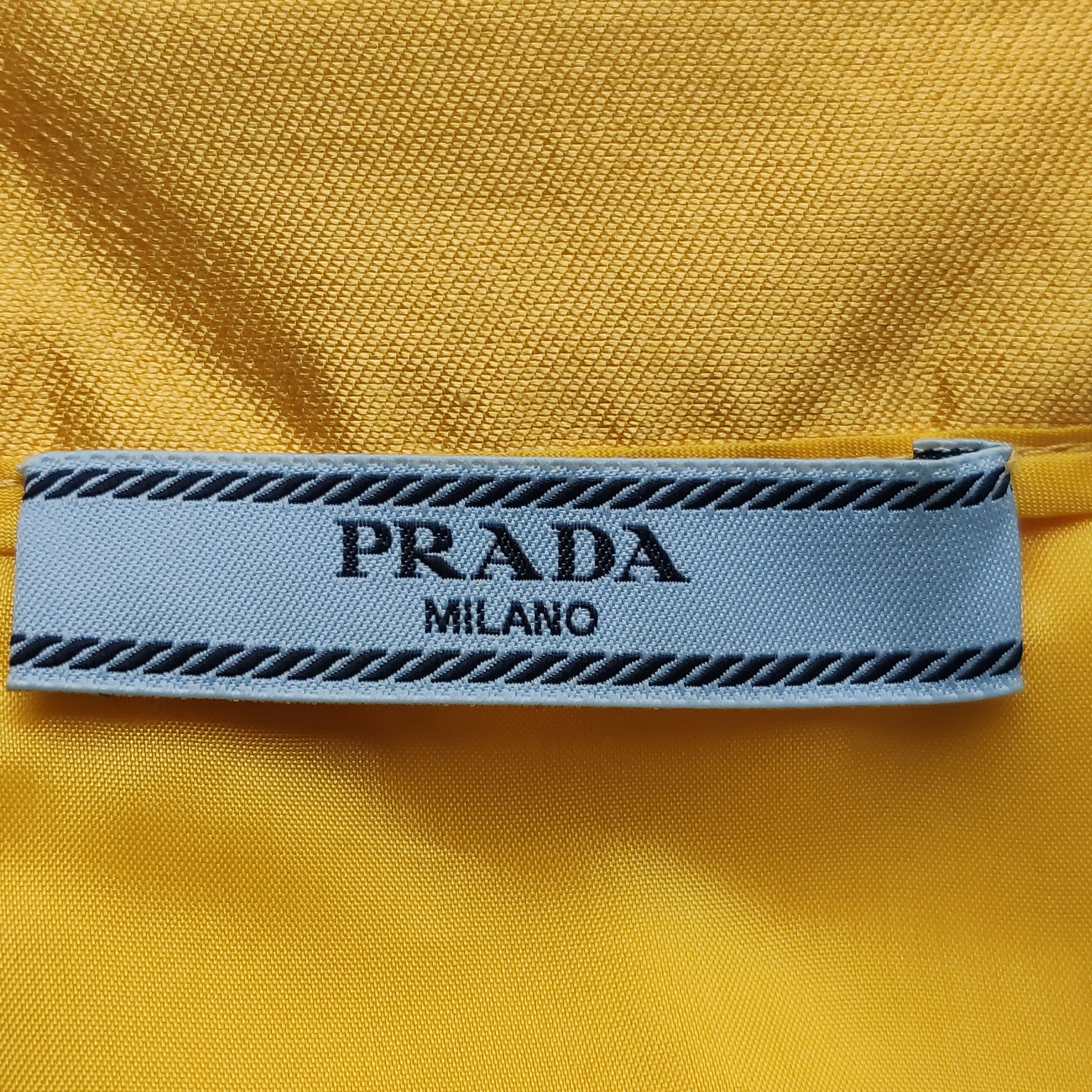 Prada Prada Yellow Belted Mini Skirt Size 42 Size 28" / US 6 / IT 42 - 5 Thumbnail