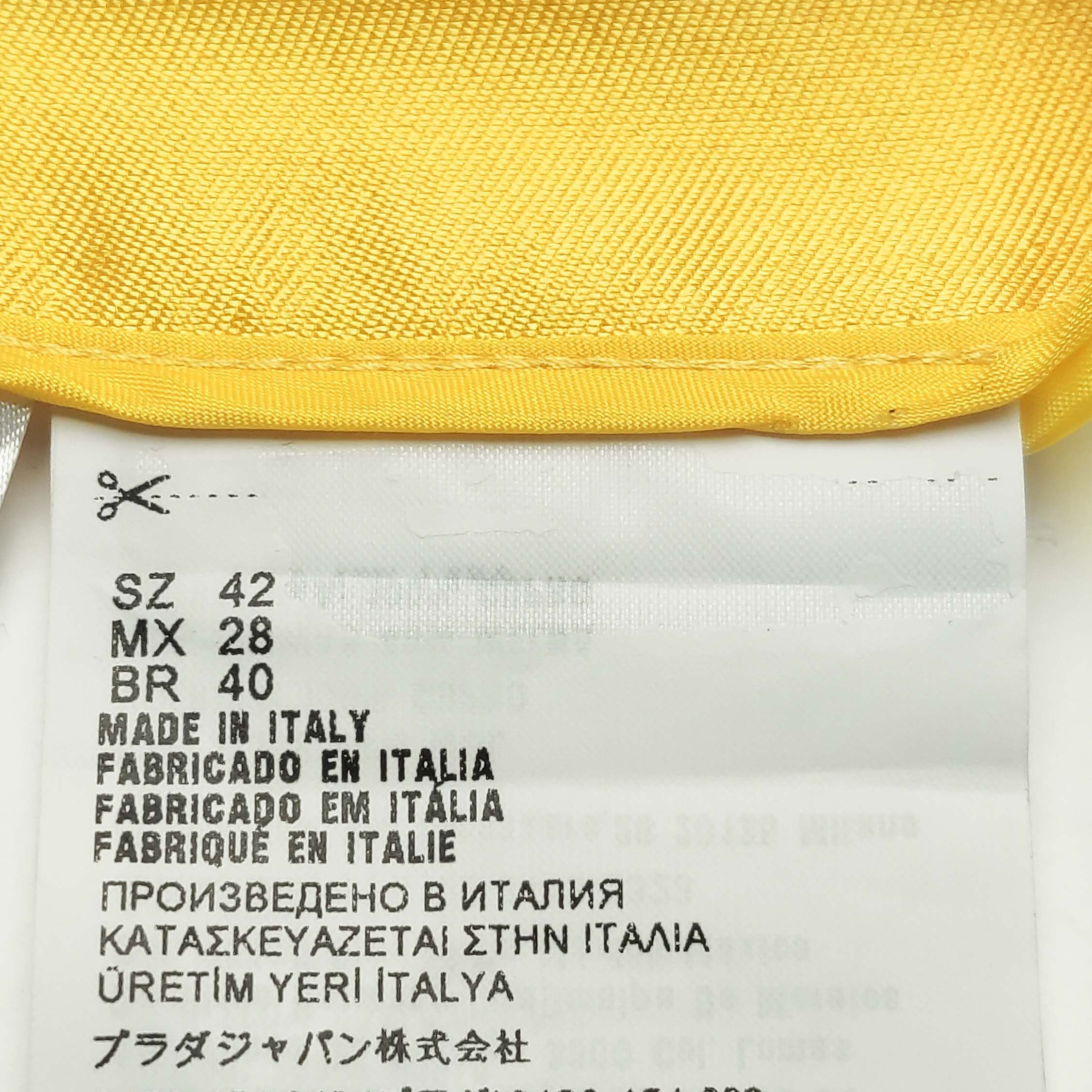 Prada Prada Yellow Belted Mini Skirt Size 42 Size 28" / US 6 / IT 42 - 9 Thumbnail