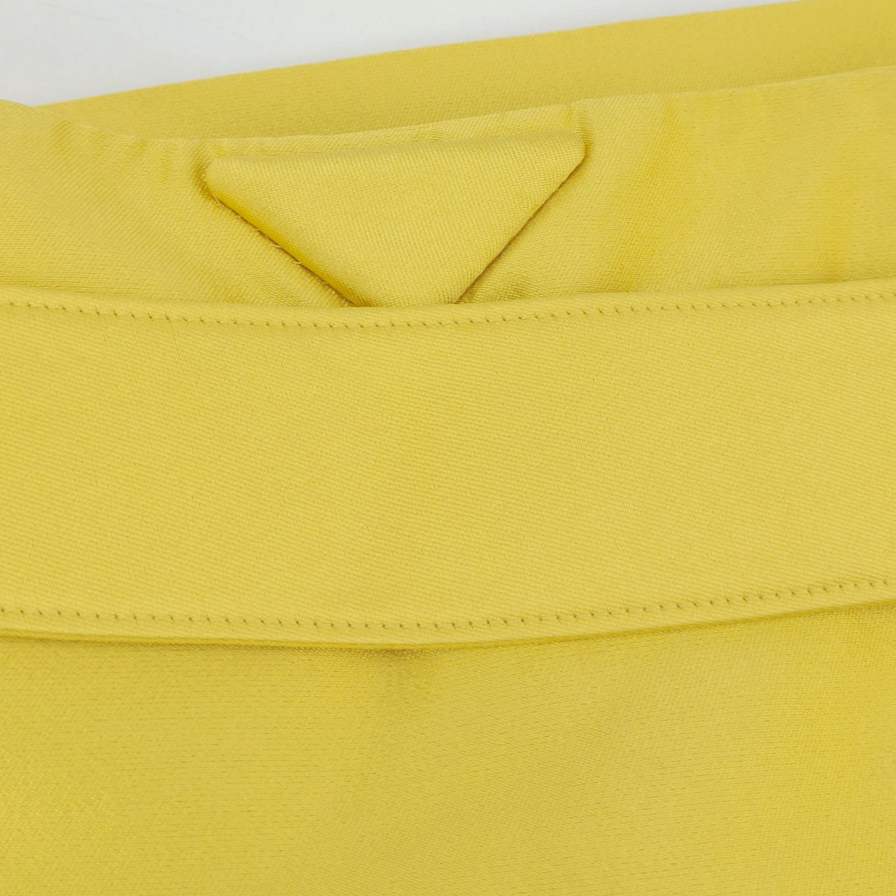 Prada Prada Yellow Belted Mini Skirt Size 42 Size 28" / US 6 / IT 42 - 3 Thumbnail
