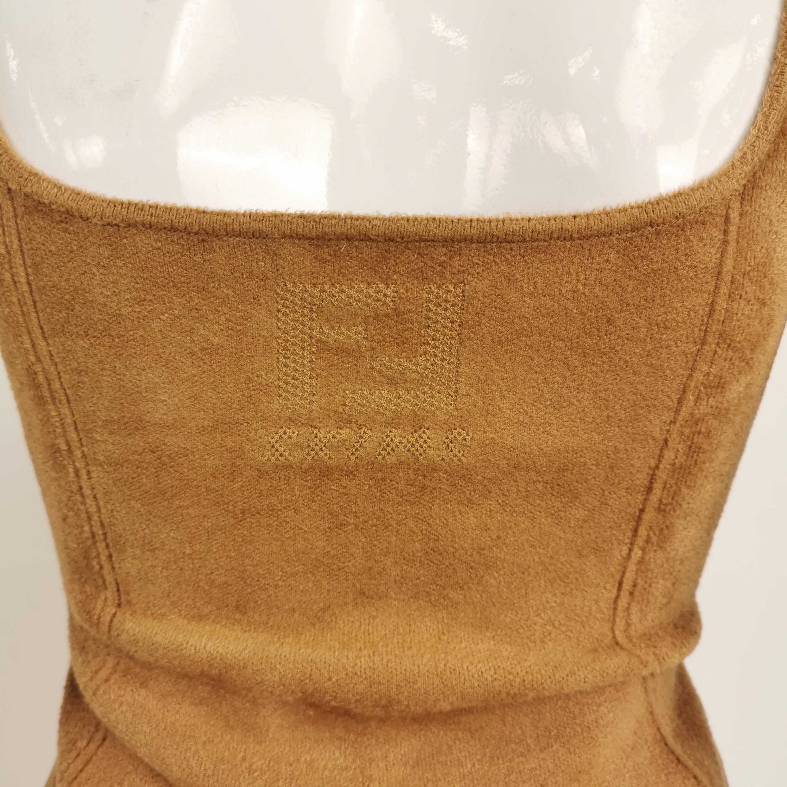 Fendi × SKIMS Fendi x SKIMS Sleeveless Mini Dress Size IT 36 Size XS / US 0-2 / IT 36-38 - 3 Thumbnail