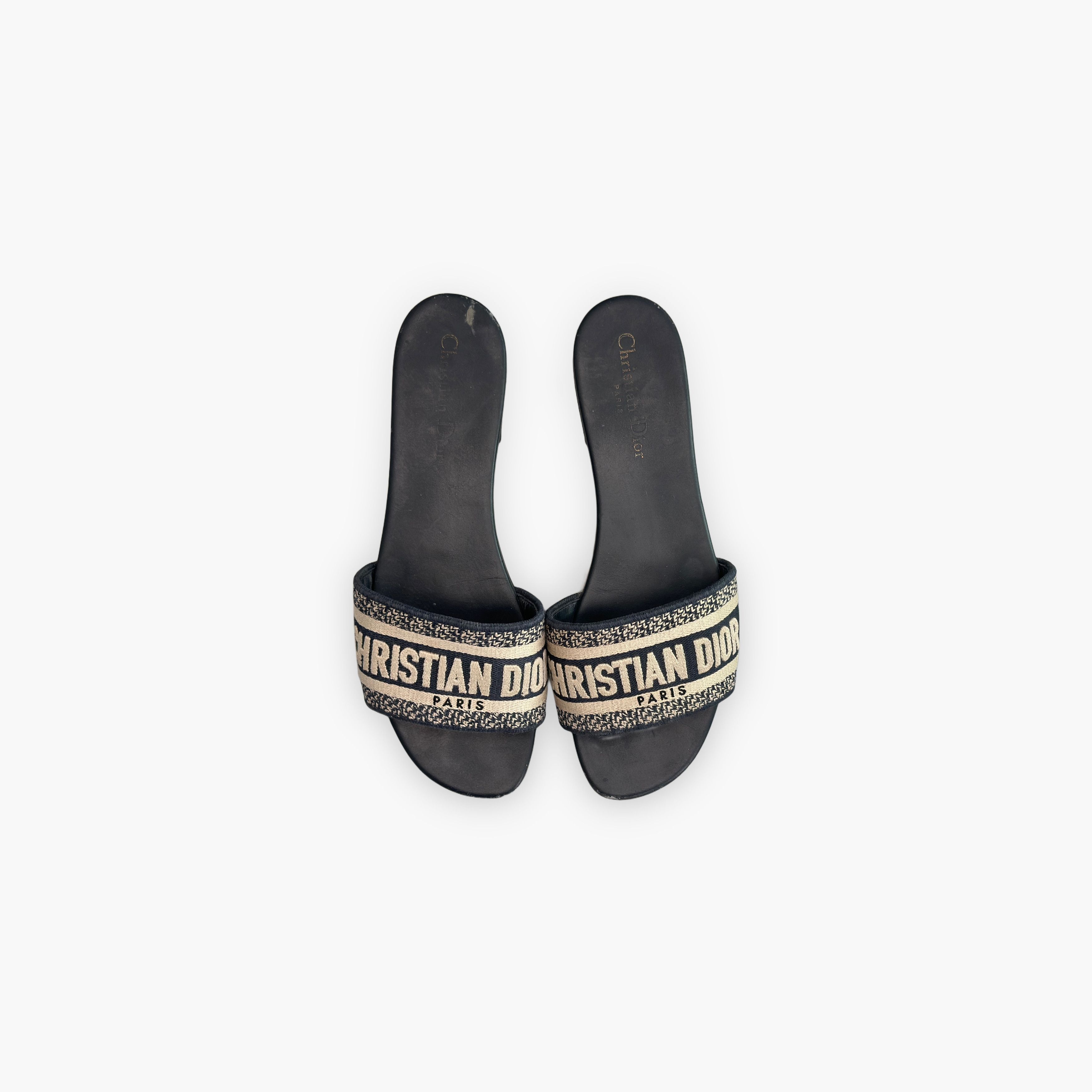 Dior Dior Dway Embroidered Slides Size 40 Size US 10 / IT 40 - 9 Thumbnail