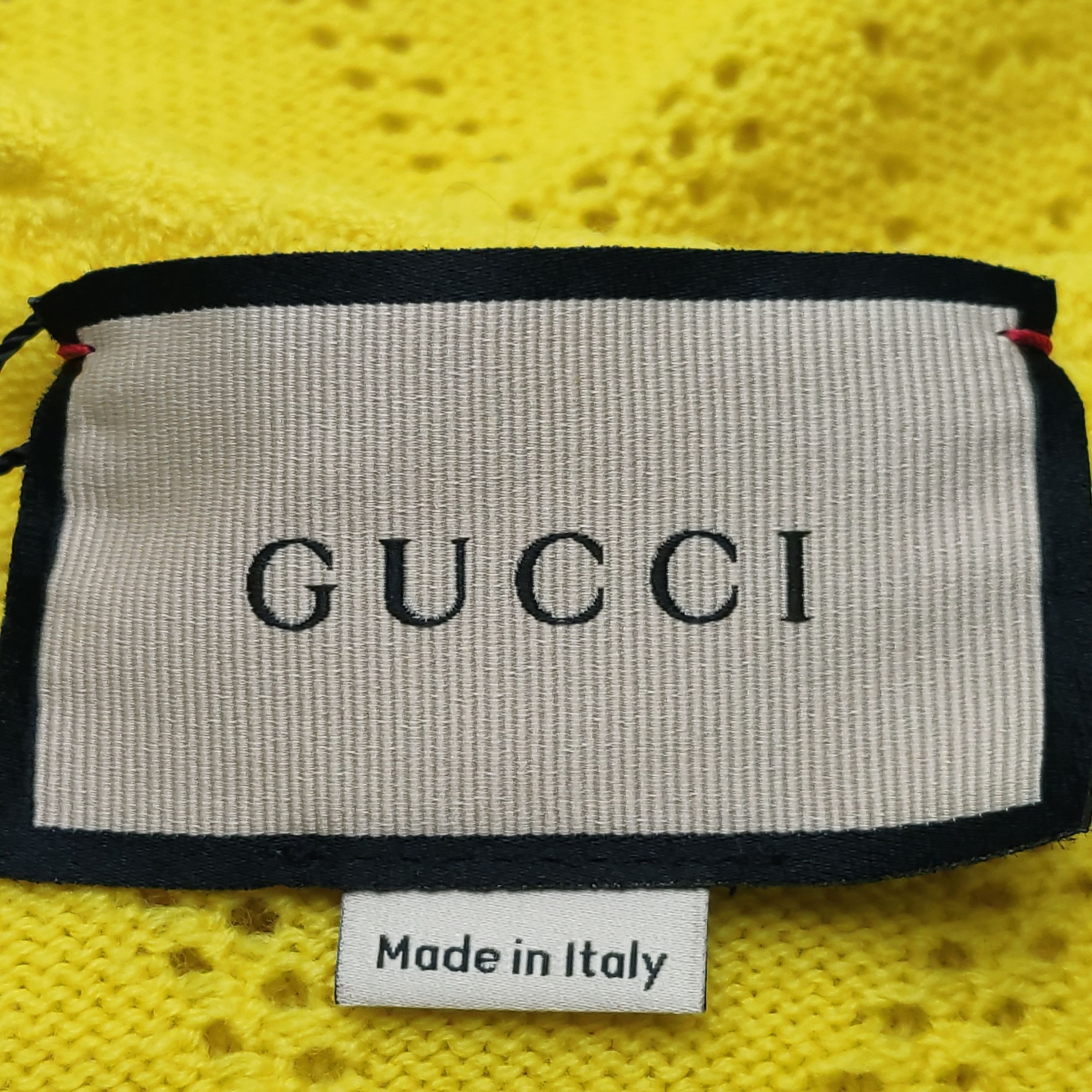 Gucci Gucci Yellow Wool Logo Sweater XS Size XS / US 0-2 / IT 36-38 - 5 Thumbnail