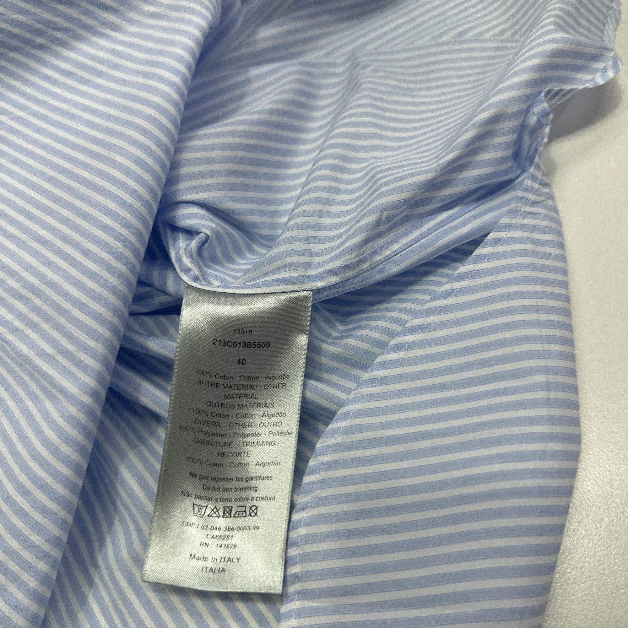 Dior Dior Striped Button Up Shirt Size M Size US XXS / EU 40 - 4 Thumbnail