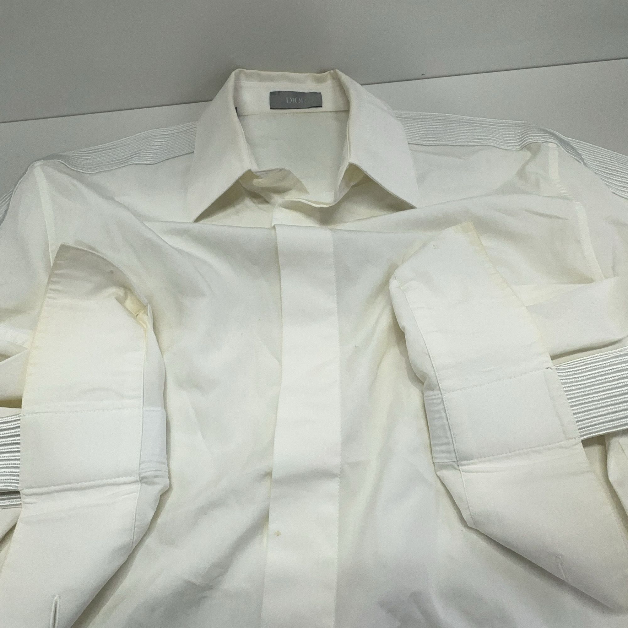 Dior Dior Ribbed Shoulder Button Up Shirt Size 37 Size US S / EU 44-46 / 1 - 8 Thumbnail