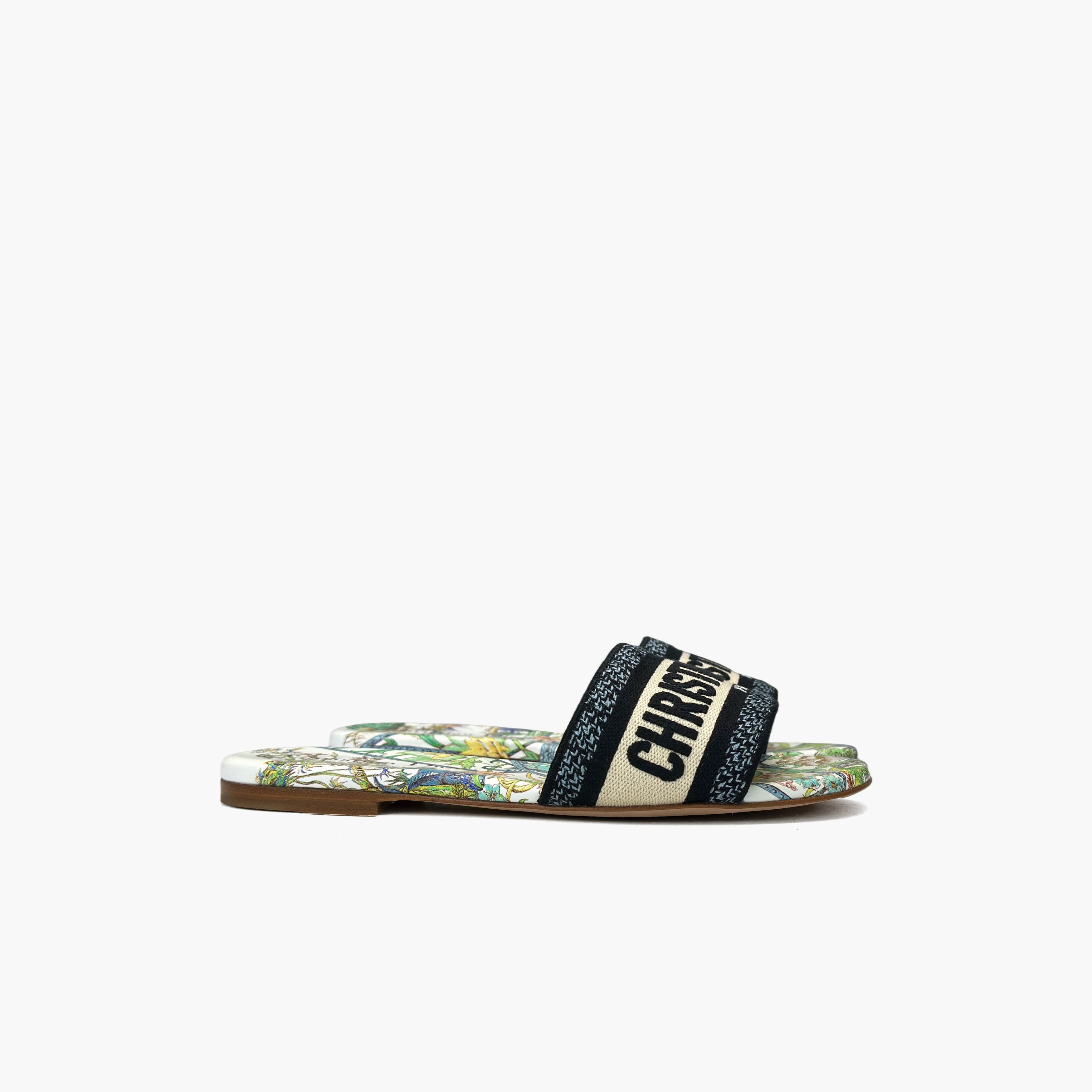 Dior Dior Dway Embroidered Slide Sandals Size 35 Size US 5 / IT 35 - 4 Thumbnail