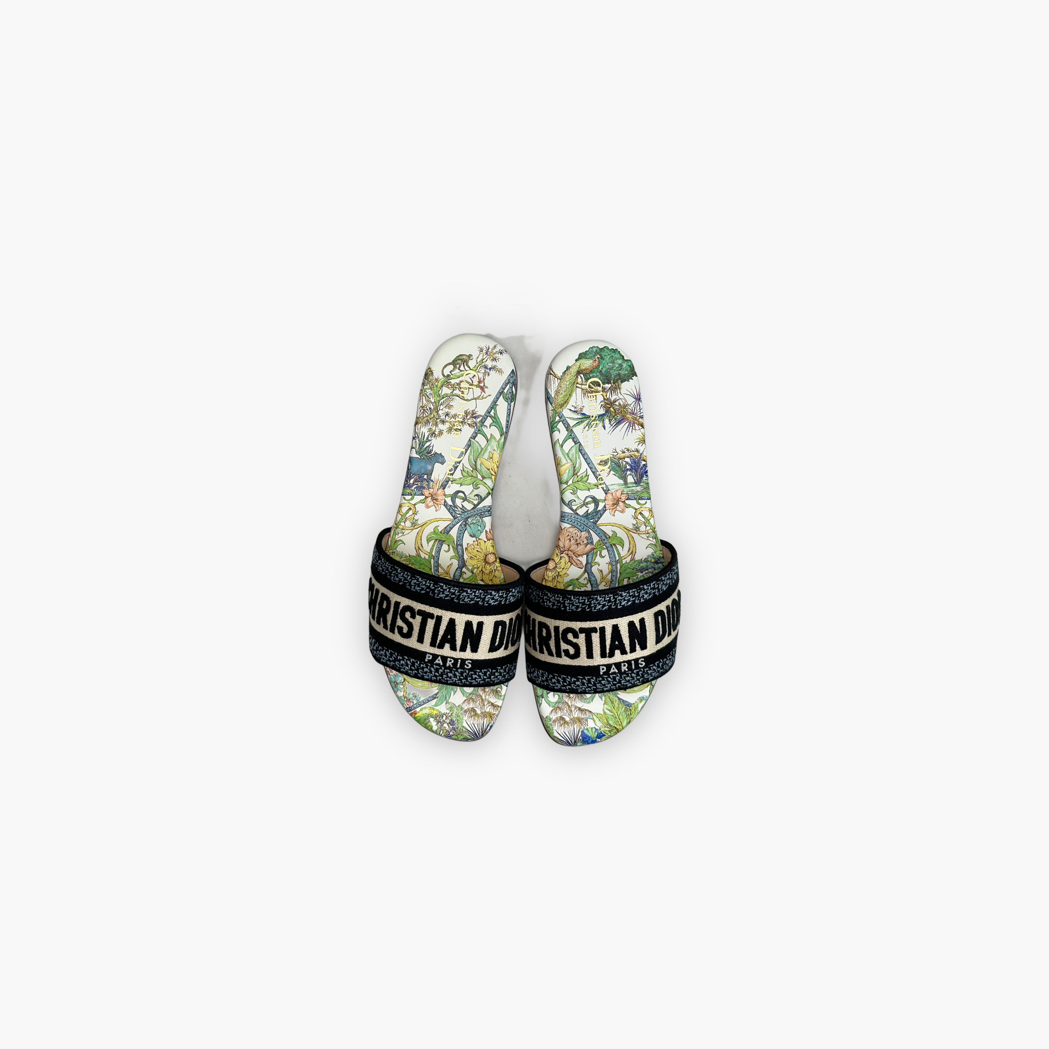 Dior Dior Dway Embroidered Slide Sandals Size 35 Size US 5 / IT 35 - 9 Thumbnail