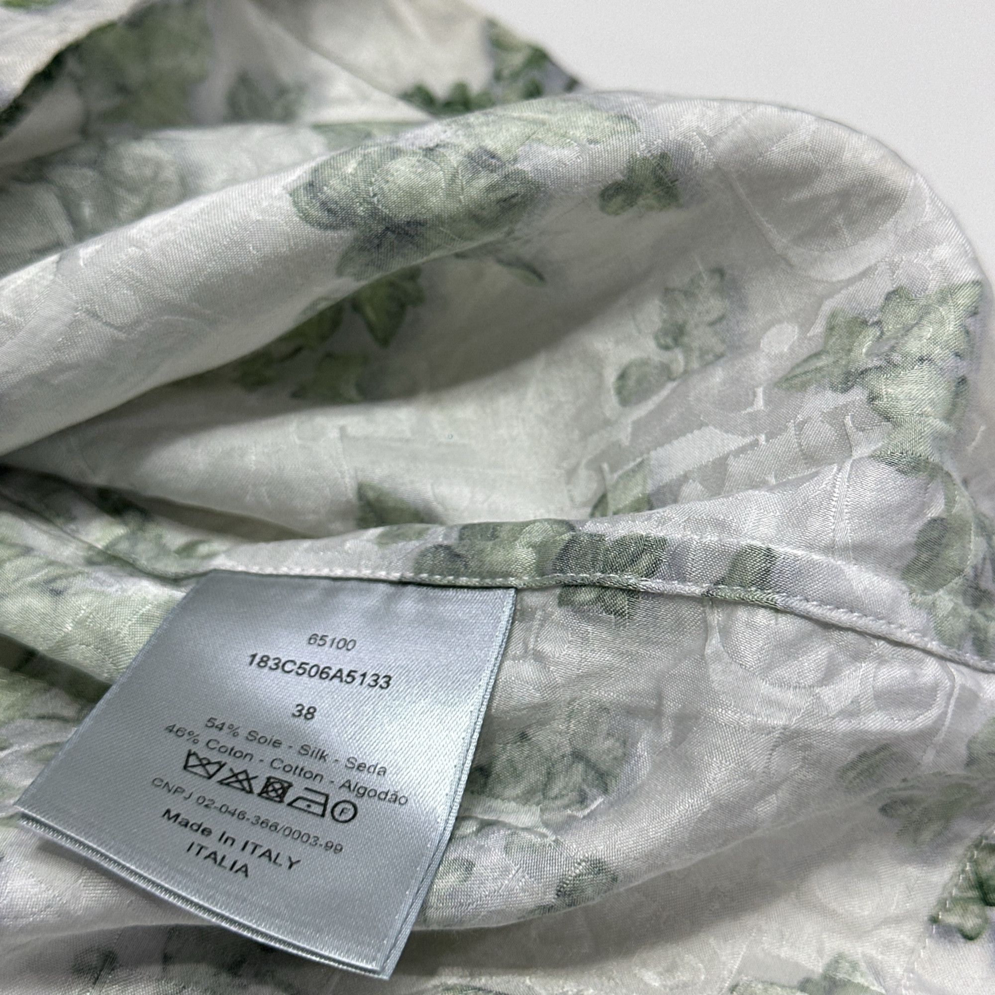 Dior Dior Floral Print Short Sleeve Shirt Size 38 Size US S / EU 44-46 / 1 - 4 Thumbnail