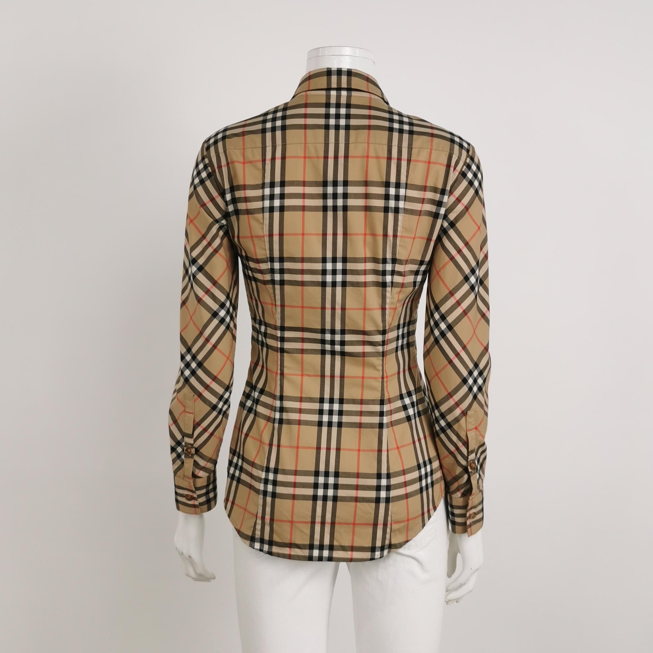 Burberry Burberry Check Button Up Shirt US 2 Size XS / US 0-2 / IT 36-38 - 2 Thumbnail