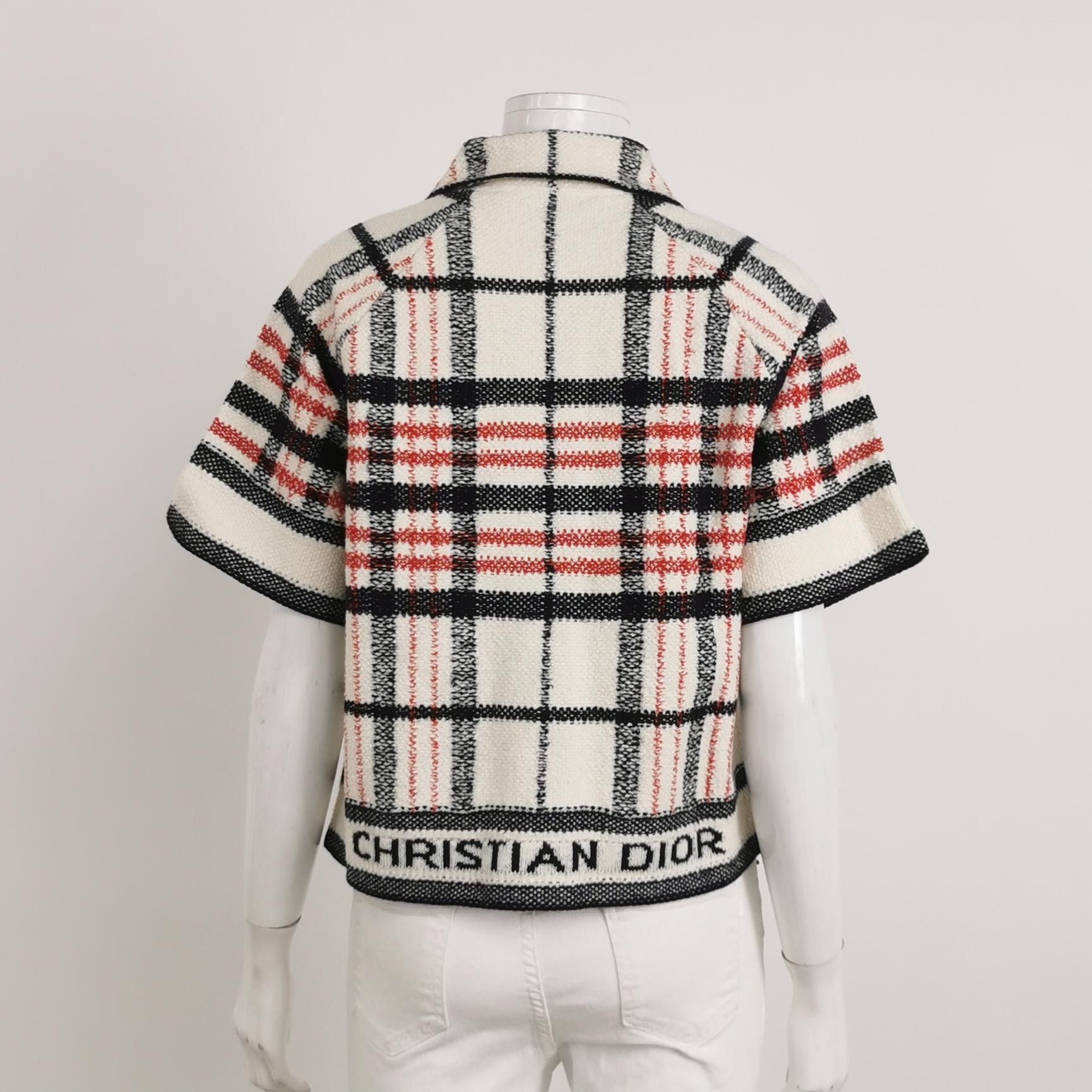 Dior Dior Checked Wool Blend Jacket US 8 Size M / US 6-8 / IT 42-44 - 2 Thumbnail
