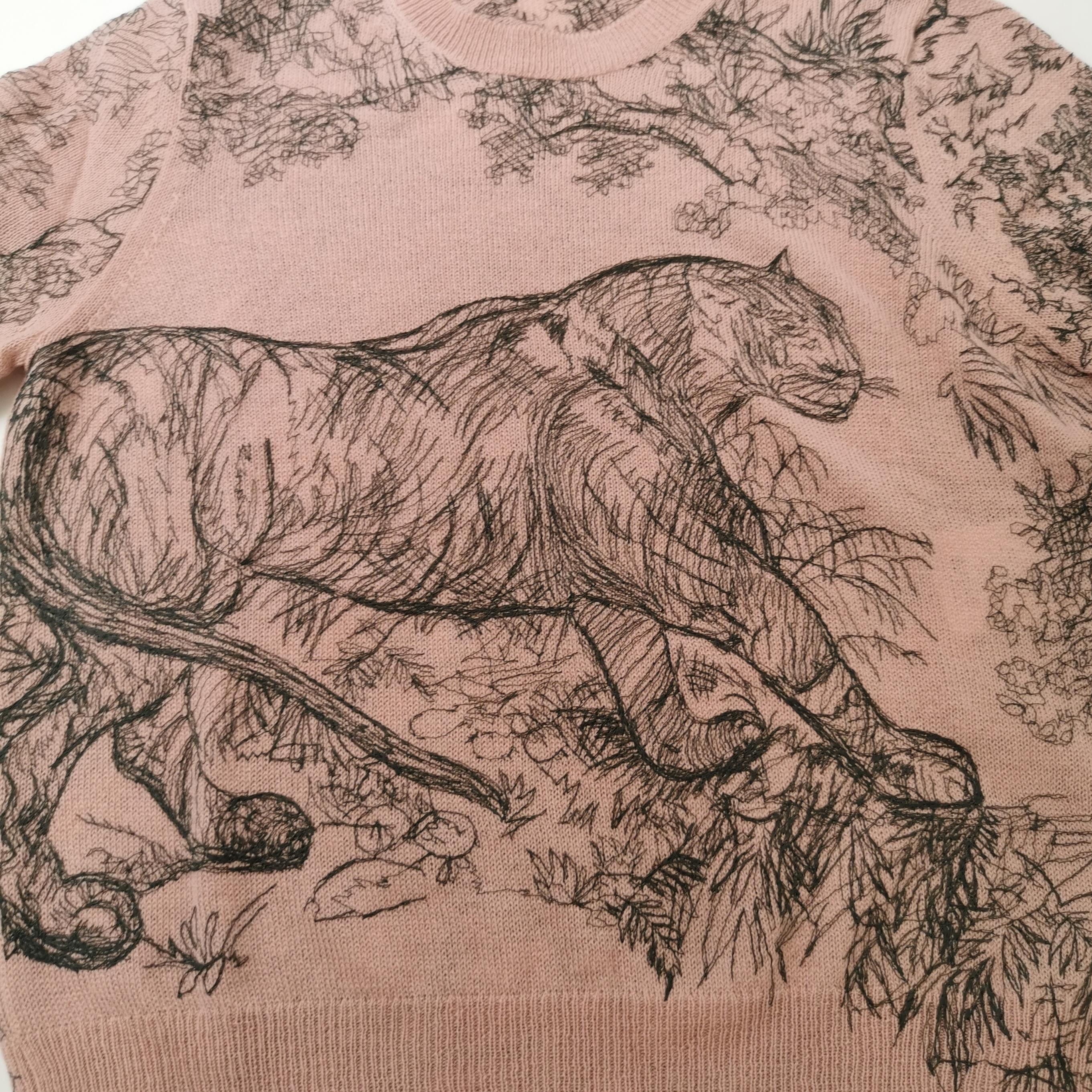 Dior Dior Panther Graphic Cashmere Sweater Size FR 36 Size XS / US 0-2 / IT 36-38 - 3 Thumbnail