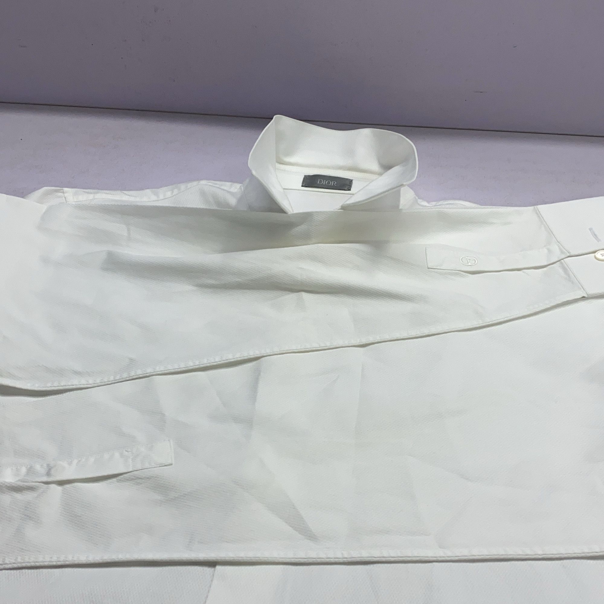 Dior Dior White Cotton Button Up Shirt Size 39 Size US M / EU 48-50 / 2 - 11 Thumbnail