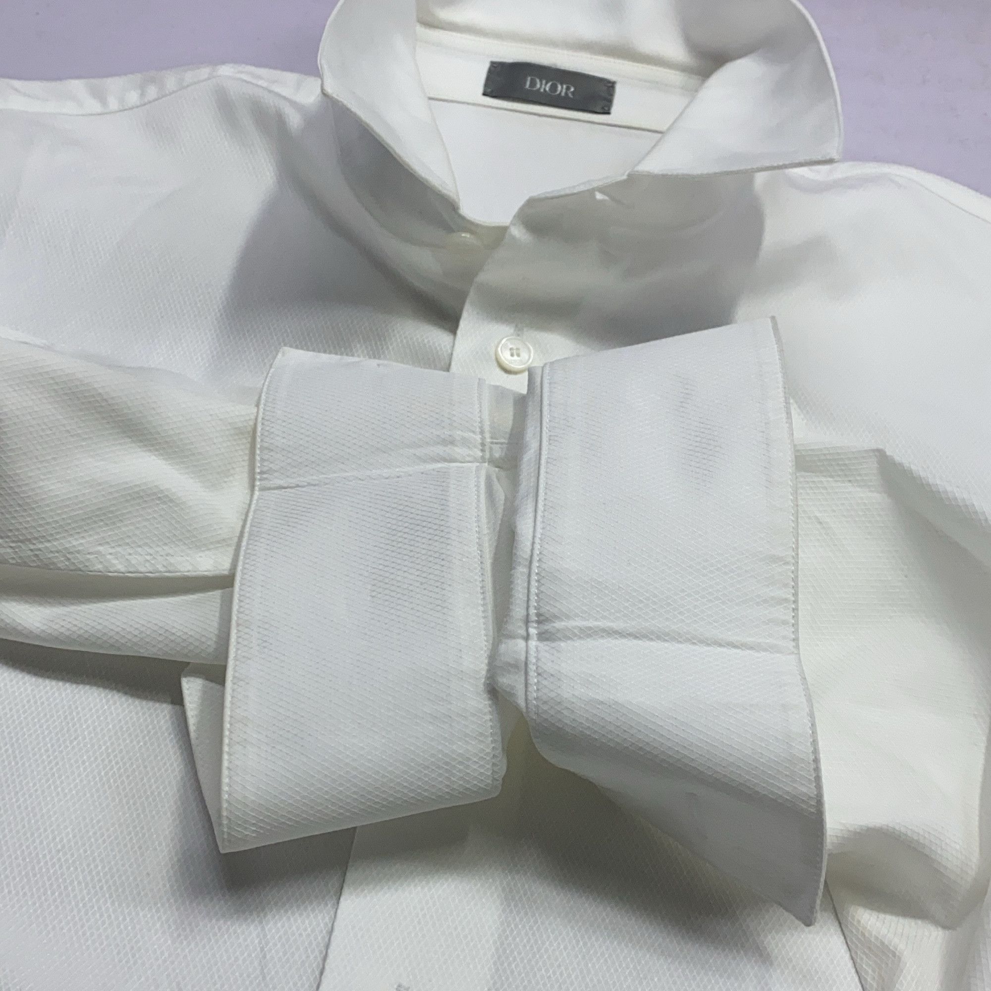 Dior Dior White Cotton Button Up Shirt Size 39 Size US M / EU 48-50 / 2 - 13 Thumbnail