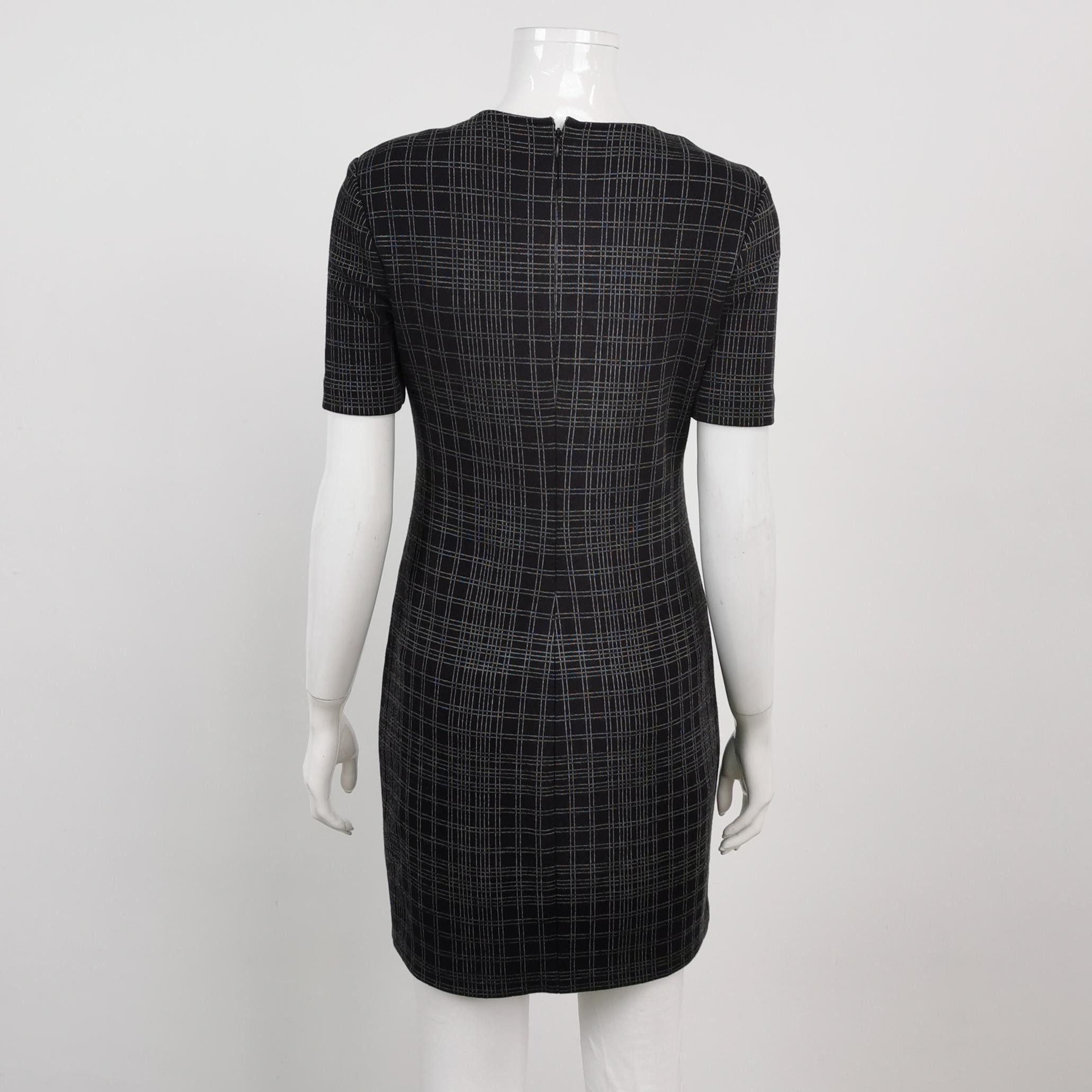 Theory Theory Checkered Round Neck Mini Dress Size 2 Size XS / US 0-2 / IT 36-38 - 2 Thumbnail