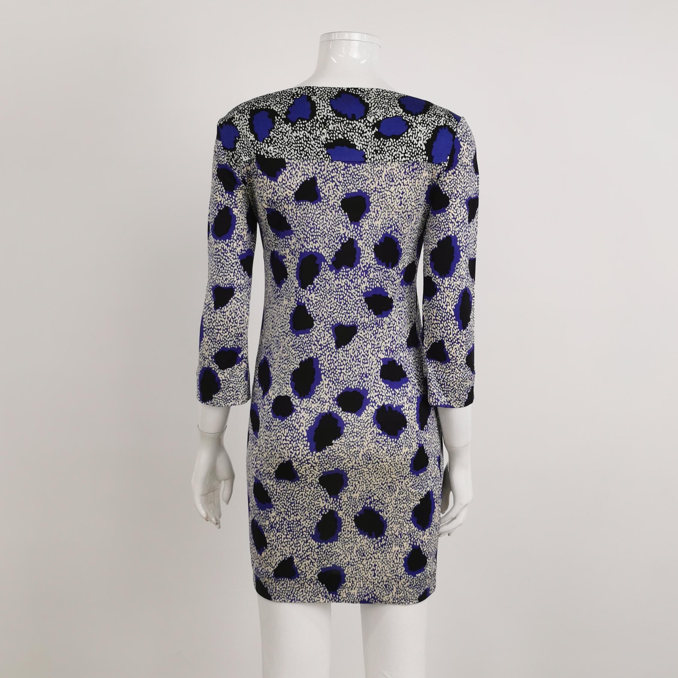 Diane von Furstenberg DIANE von FURSTENBERG Silk Printed Mini Dress US 0 Size XS / US 0-2 / IT 36-38 - 2 Thumbnail