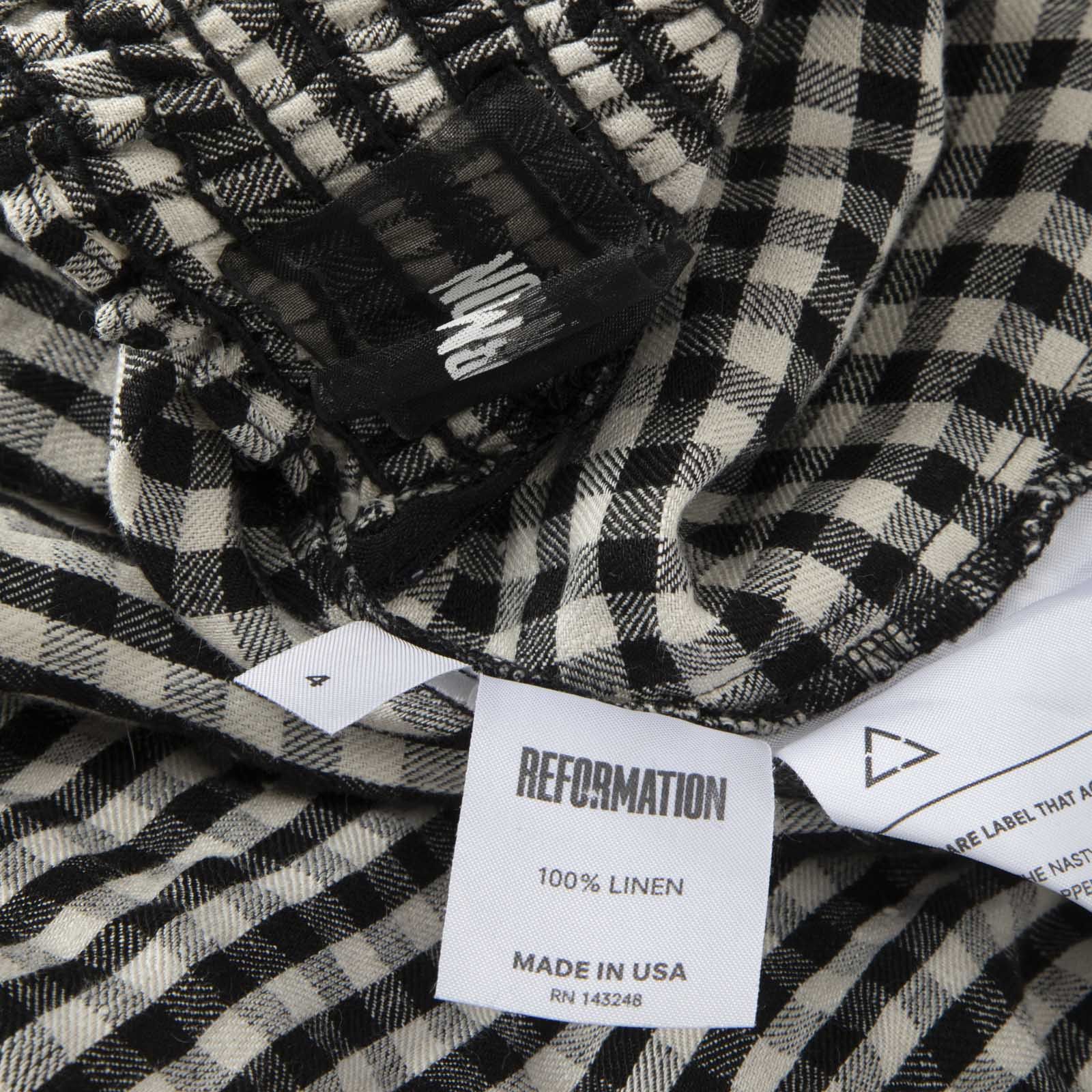 Reformation Black & White Gingham Jumpsuit Size 27" / US 4 / IT 40 - 5 Thumbnail