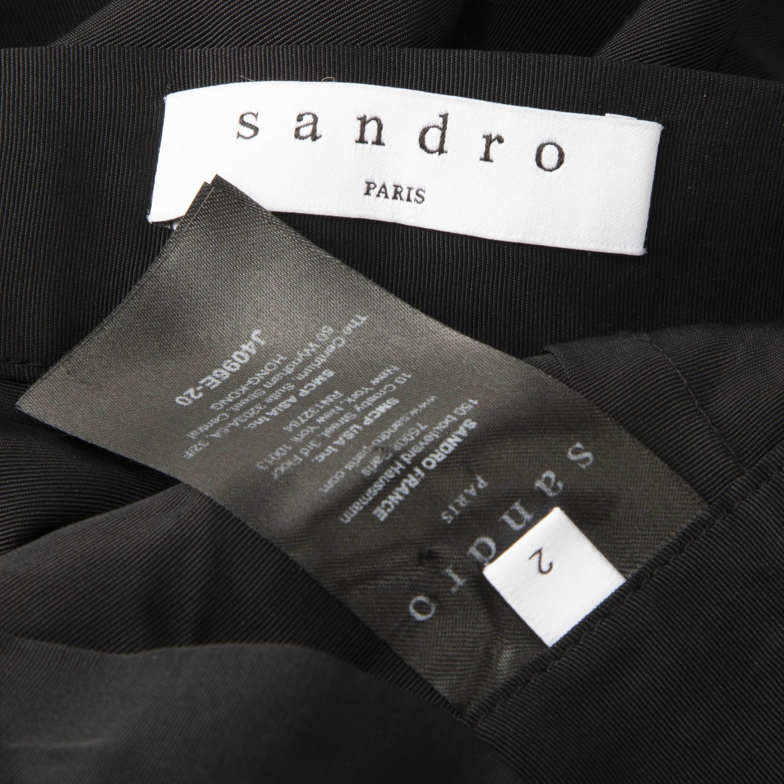 Sandro Black High Low Ruffle Skirt Size 28" / US 6 / IT 42 - 6 Thumbnail