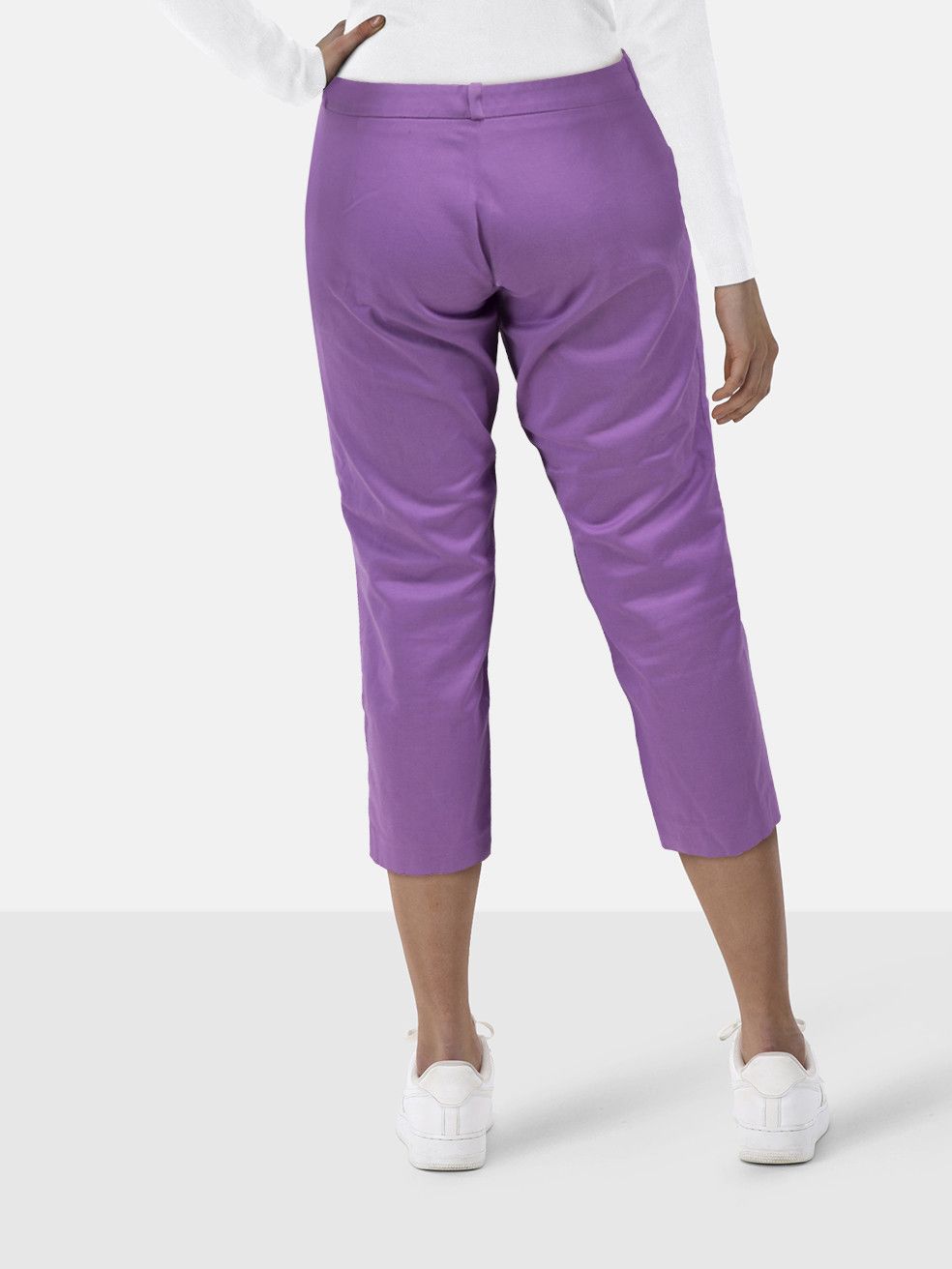 Gucci Purple Slim Cropped Trousers Size 28" / US 6 / IT 42 - 2 Thumbnail