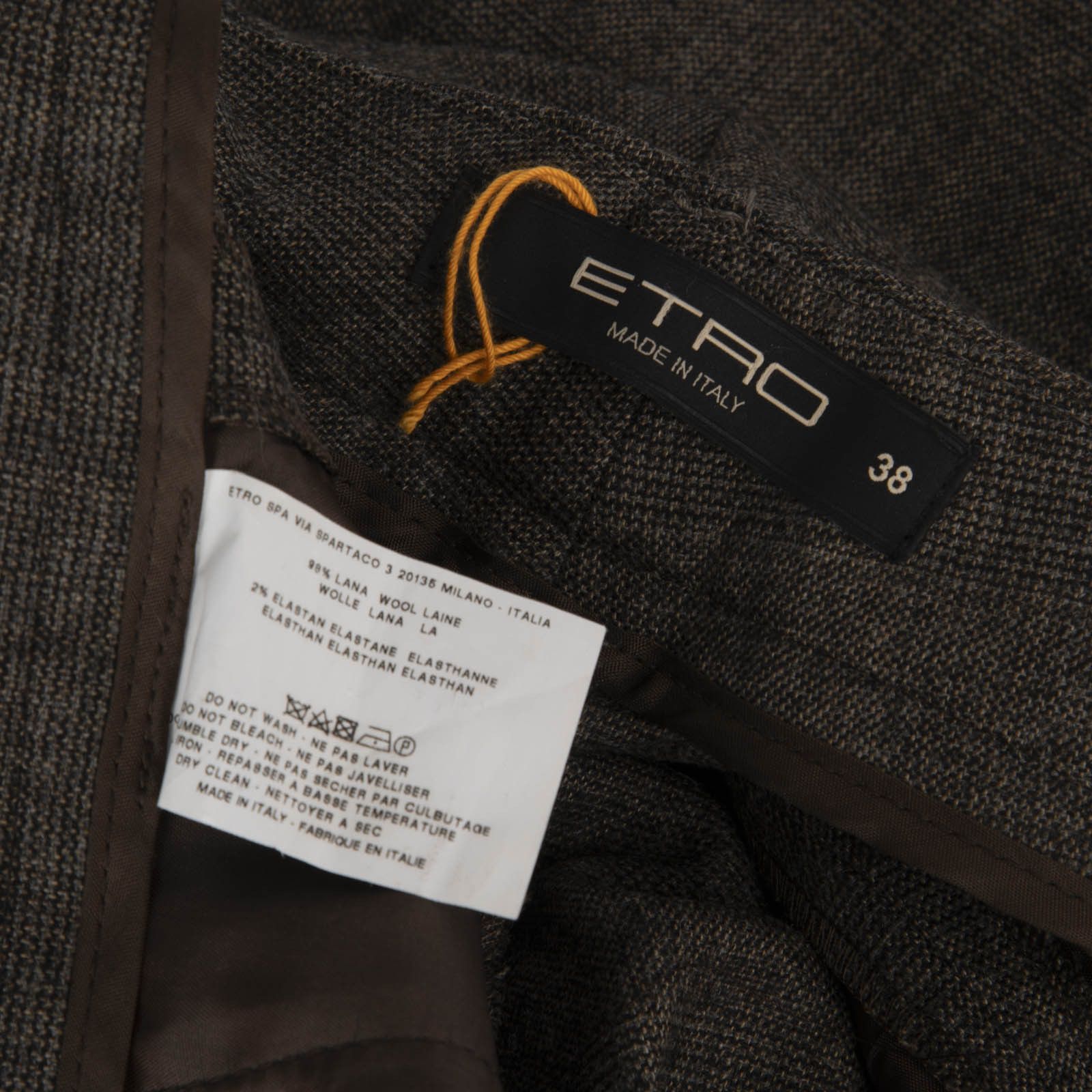 Etro Grey Wool Slim Trousers Size 26" / US 2 / IT 38 - 4 Thumbnail