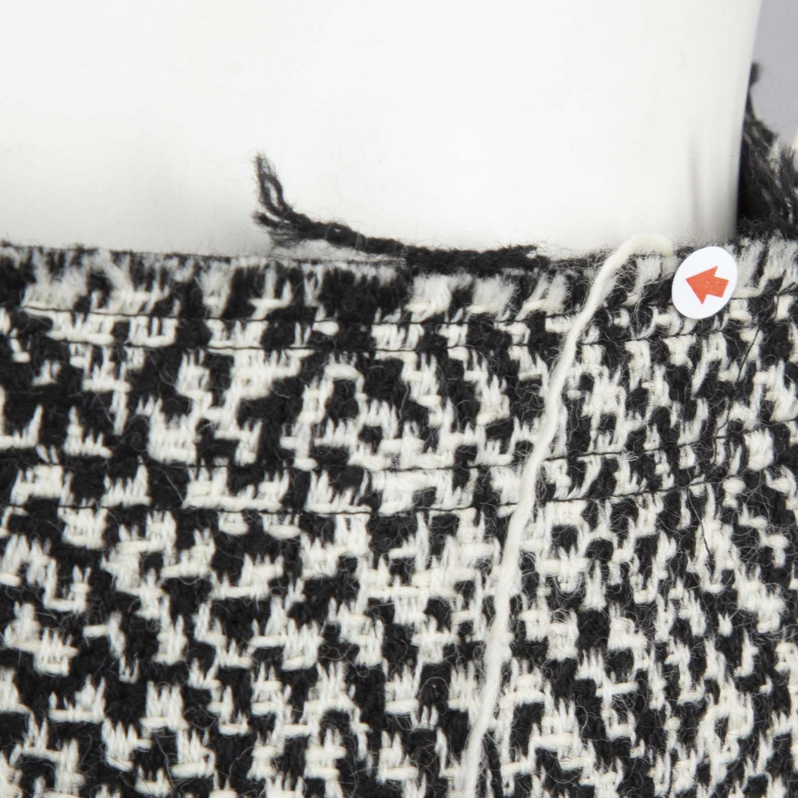Lanvin Black & White Wool Flared Skirt Size 26" / US 2 / IT 38 - 4 Thumbnail