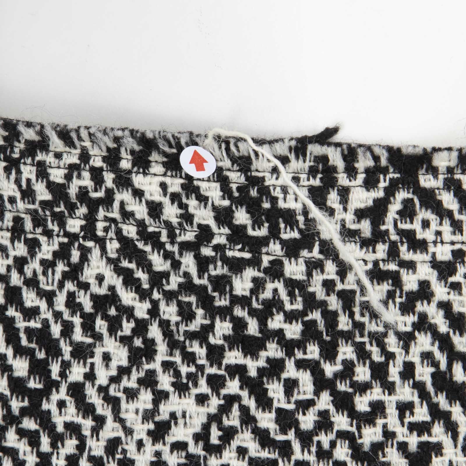 Lanvin Black & White Wool Flared Skirt Size 26" / US 2 / IT 38 - 5 Thumbnail