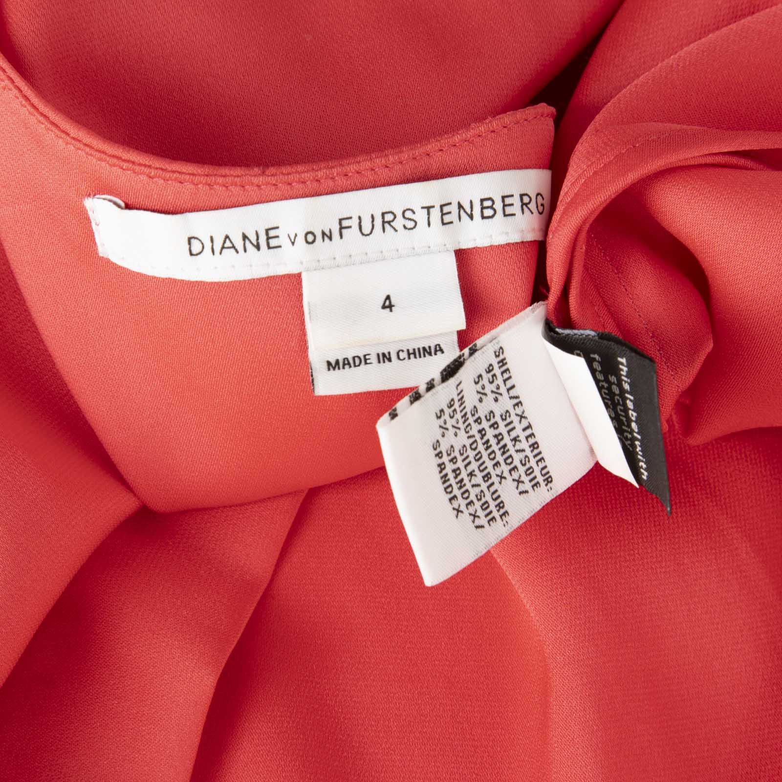 Diane von Furstenberg Pink Silk Ruched Mini Dress Size S / US 4 / IT 40 - 13 Thumbnail