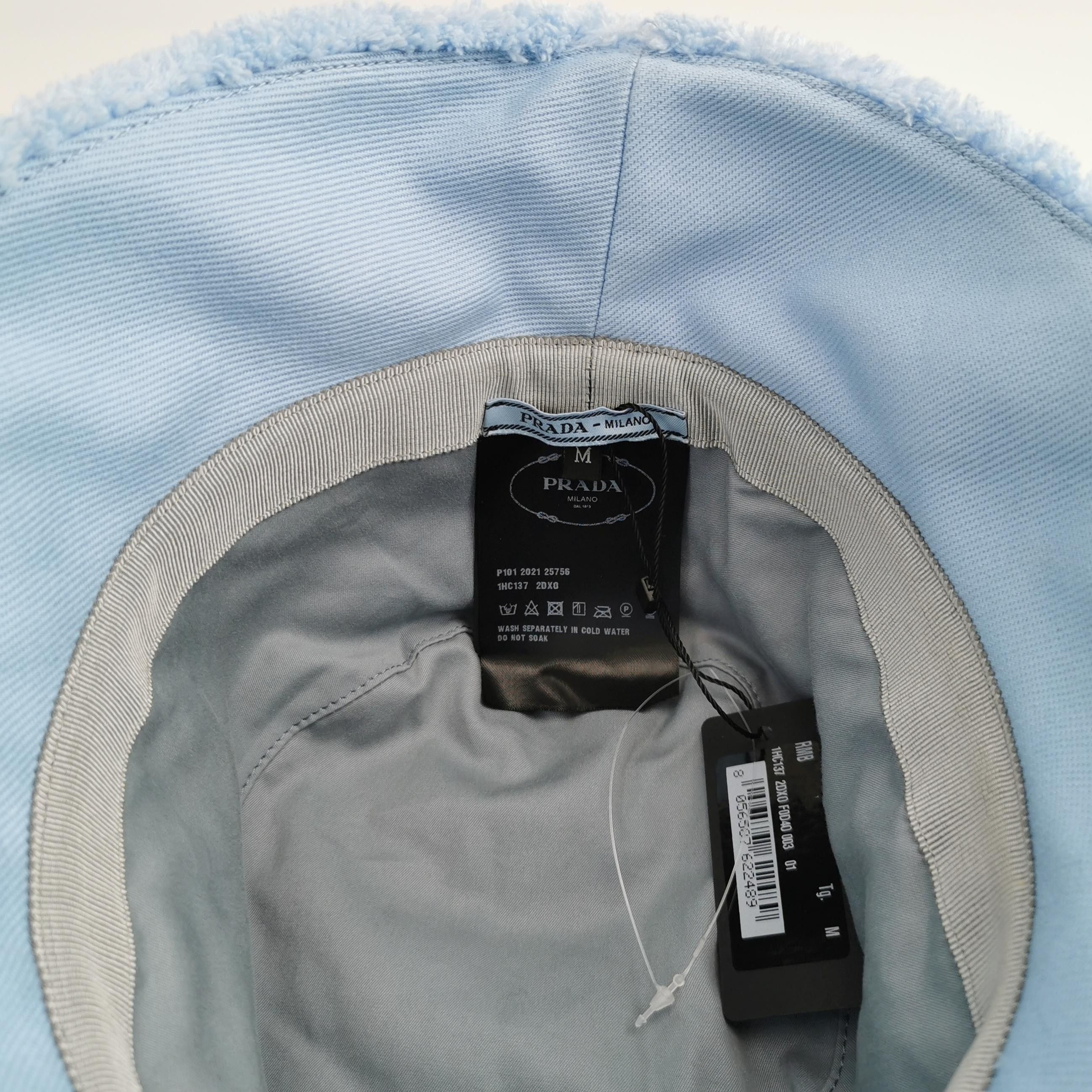 Prada Prada Logo Fleece Bucket Hat Size M Size ONE SIZE - 4 Thumbnail