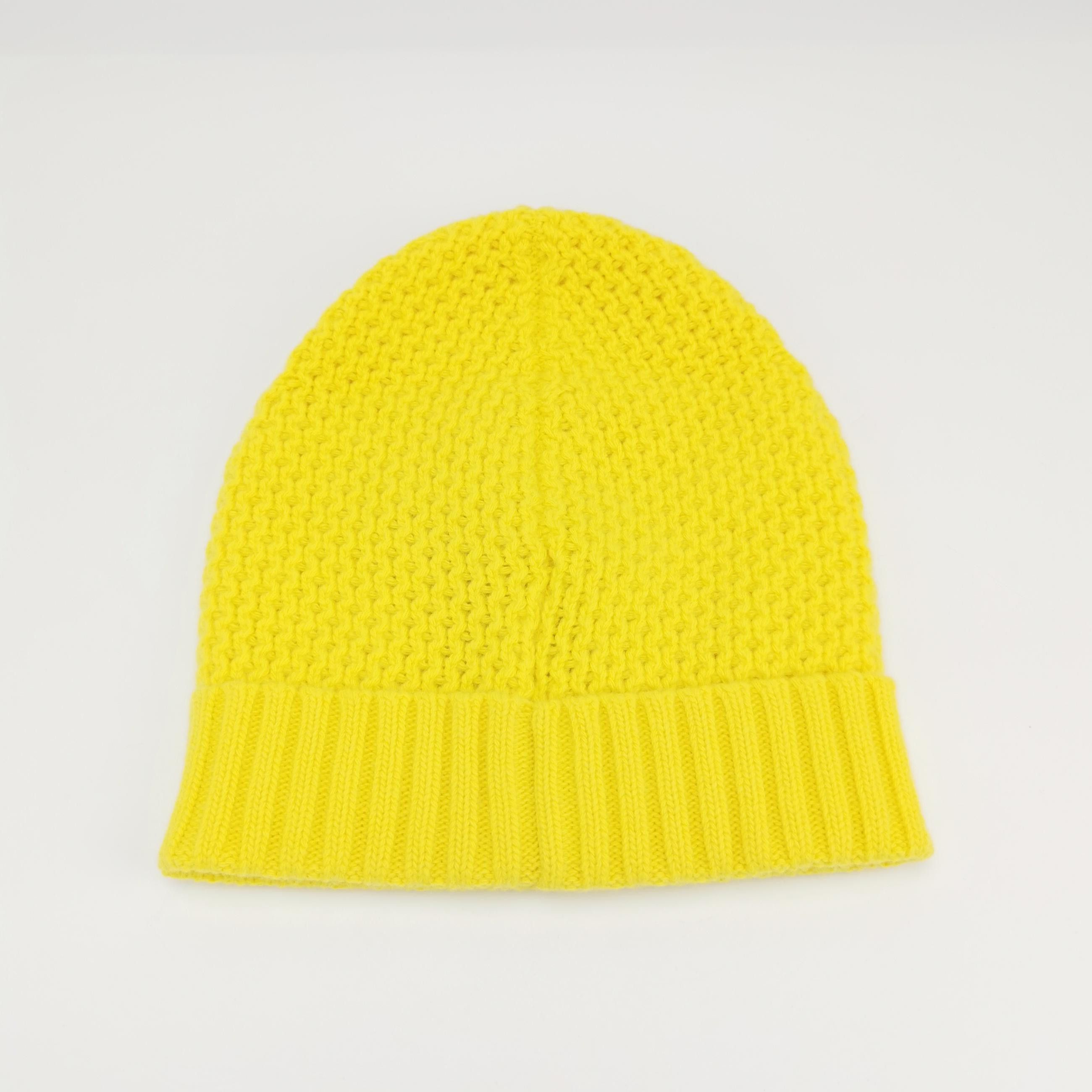 Prada Prada Yellow Knit Beanie ONE SIZE Size ONE SIZE - 3 Thumbnail