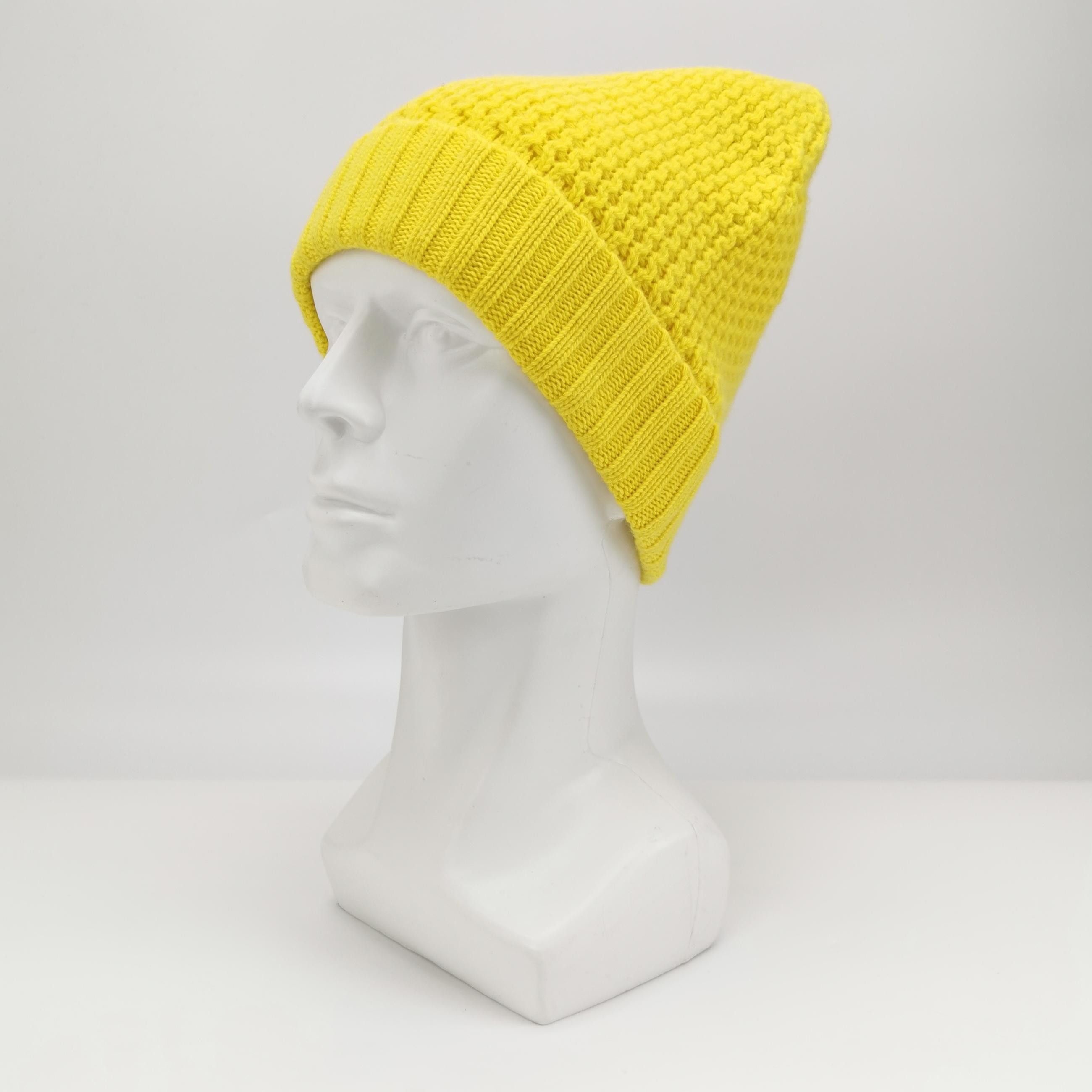Prada Prada Yellow Knit Beanie ONE SIZE Size ONE SIZE - 2 Thumbnail