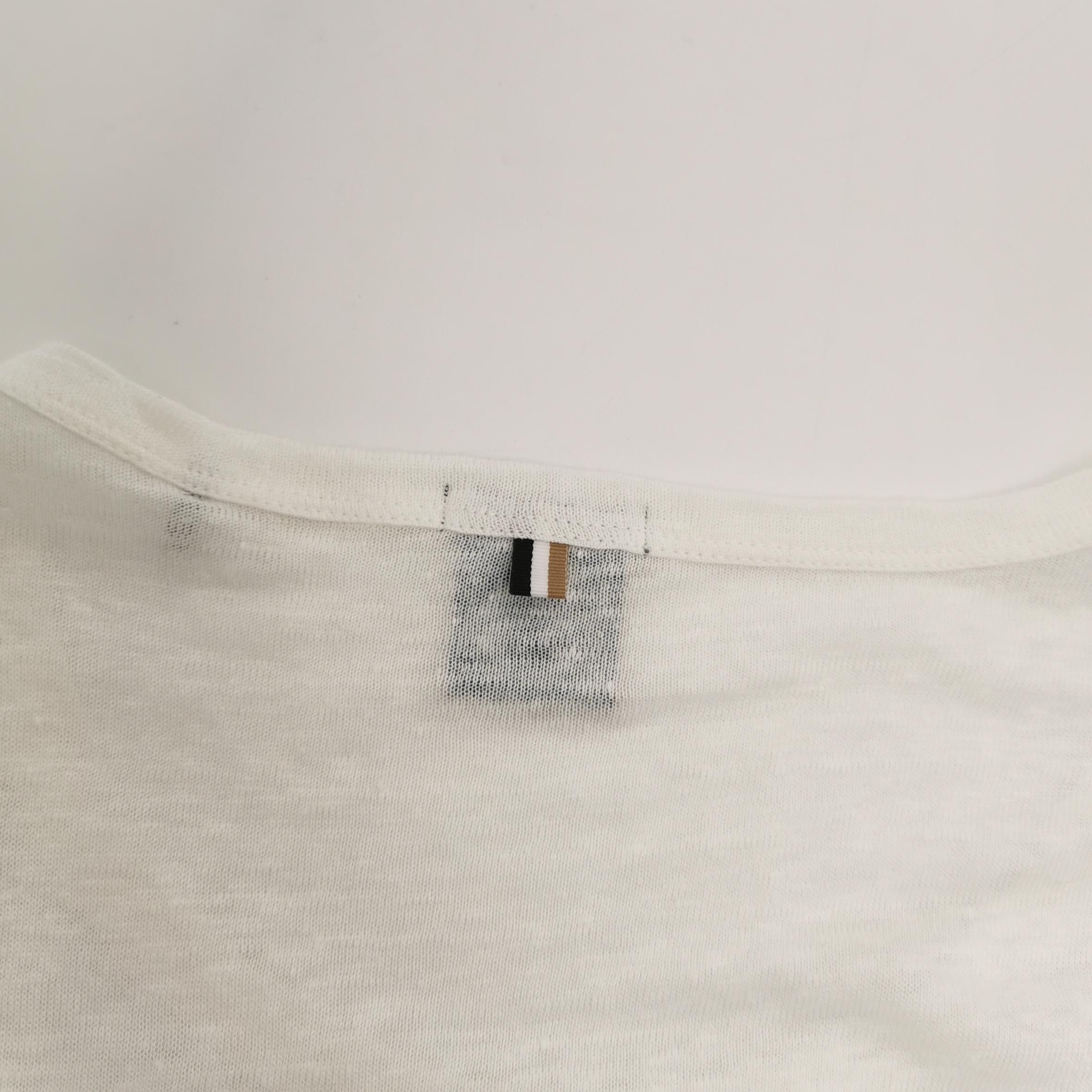 Hugo Boss BOSS Linen Crewneck T-Shirt Size L Size US L / EU 52-54 / 3 - 4 Thumbnail