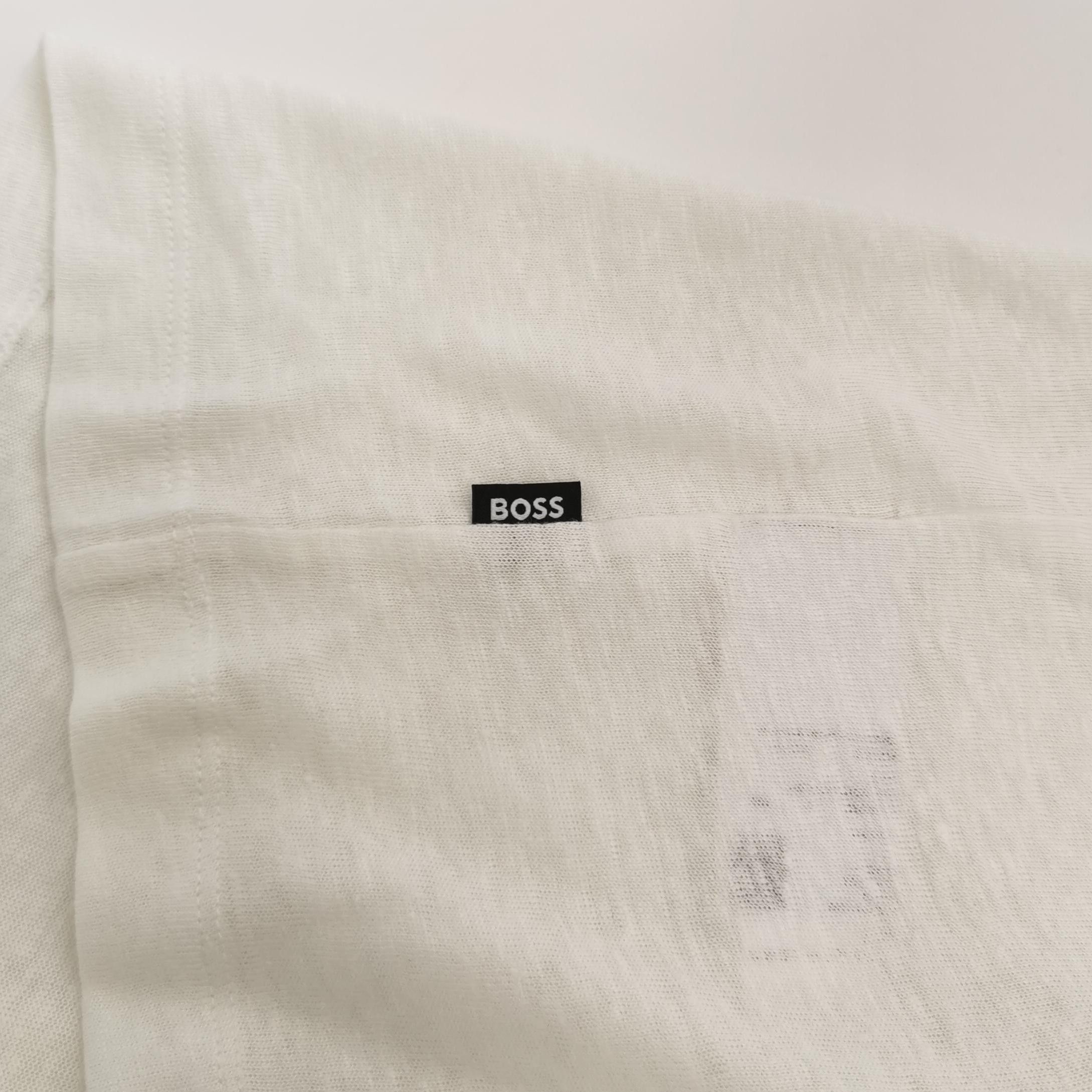 Hugo Boss BOSS Linen Crewneck T-Shirt Size L Size US L / EU 52-54 / 3 - 3 Thumbnail