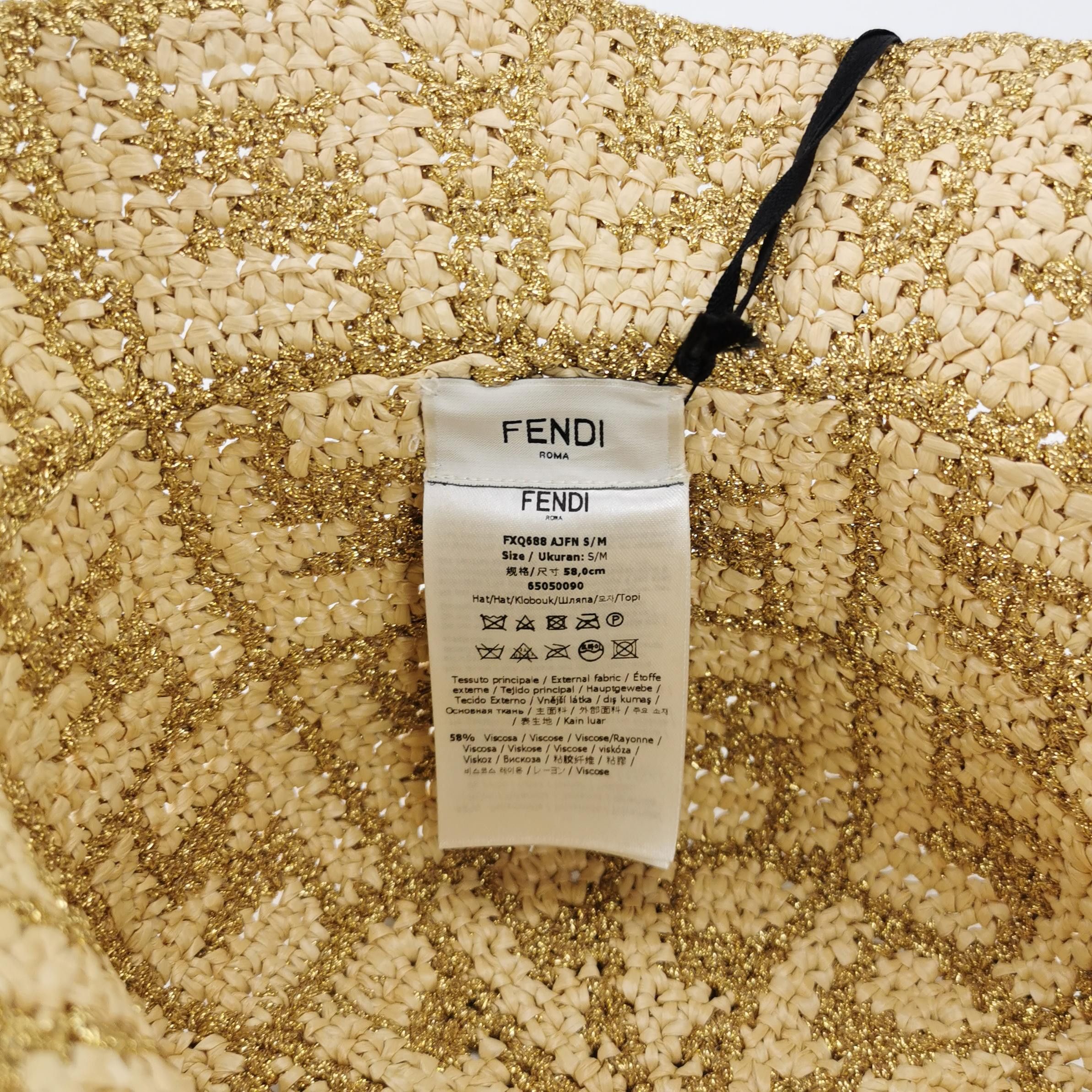Fendi Fendi FF Logo Bucket Hat S/M Size ONE SIZE - 4 Thumbnail