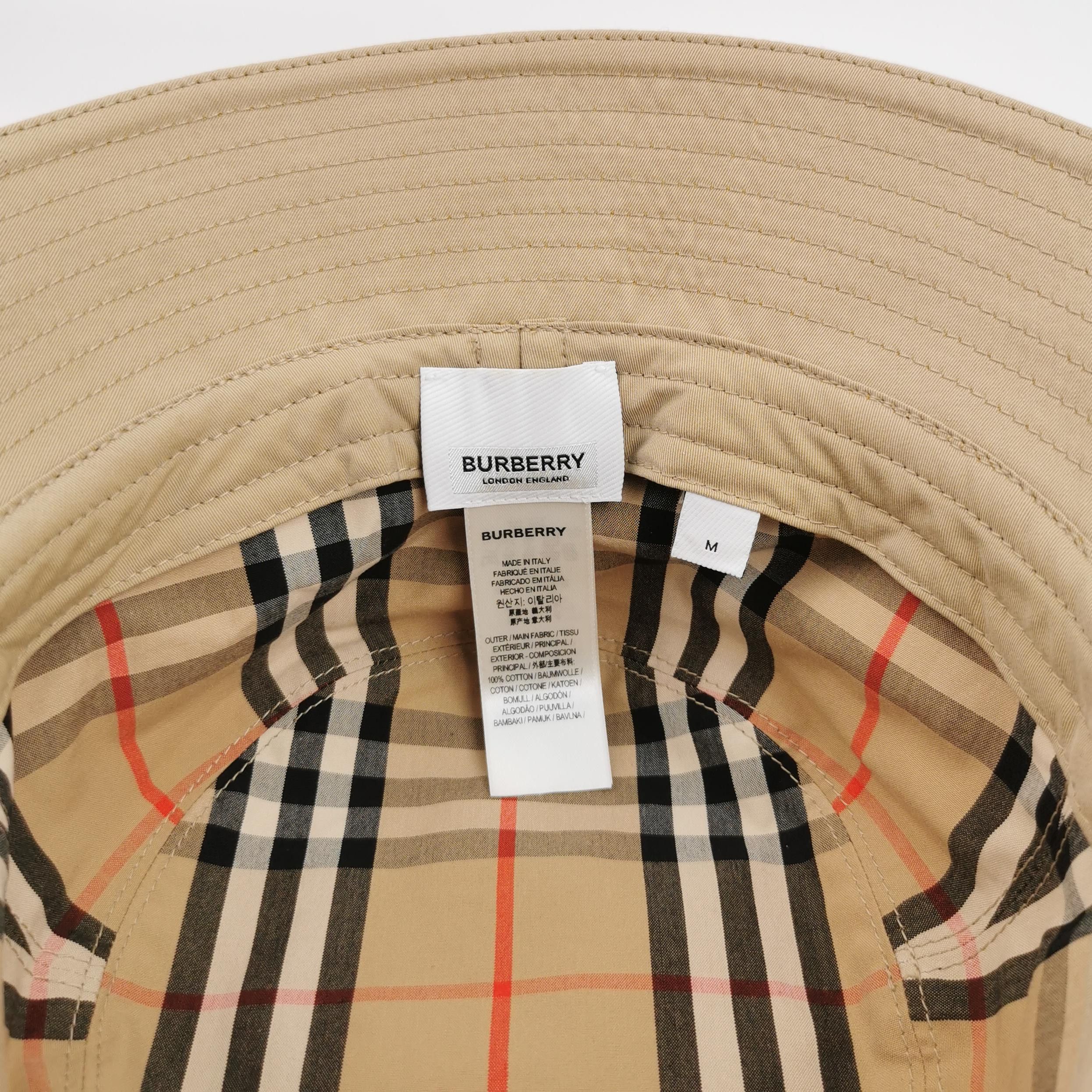 Burberry Burberry Logo Embroidery Cotton Bucket Hat Size M Size ONE SIZE - 4 Thumbnail