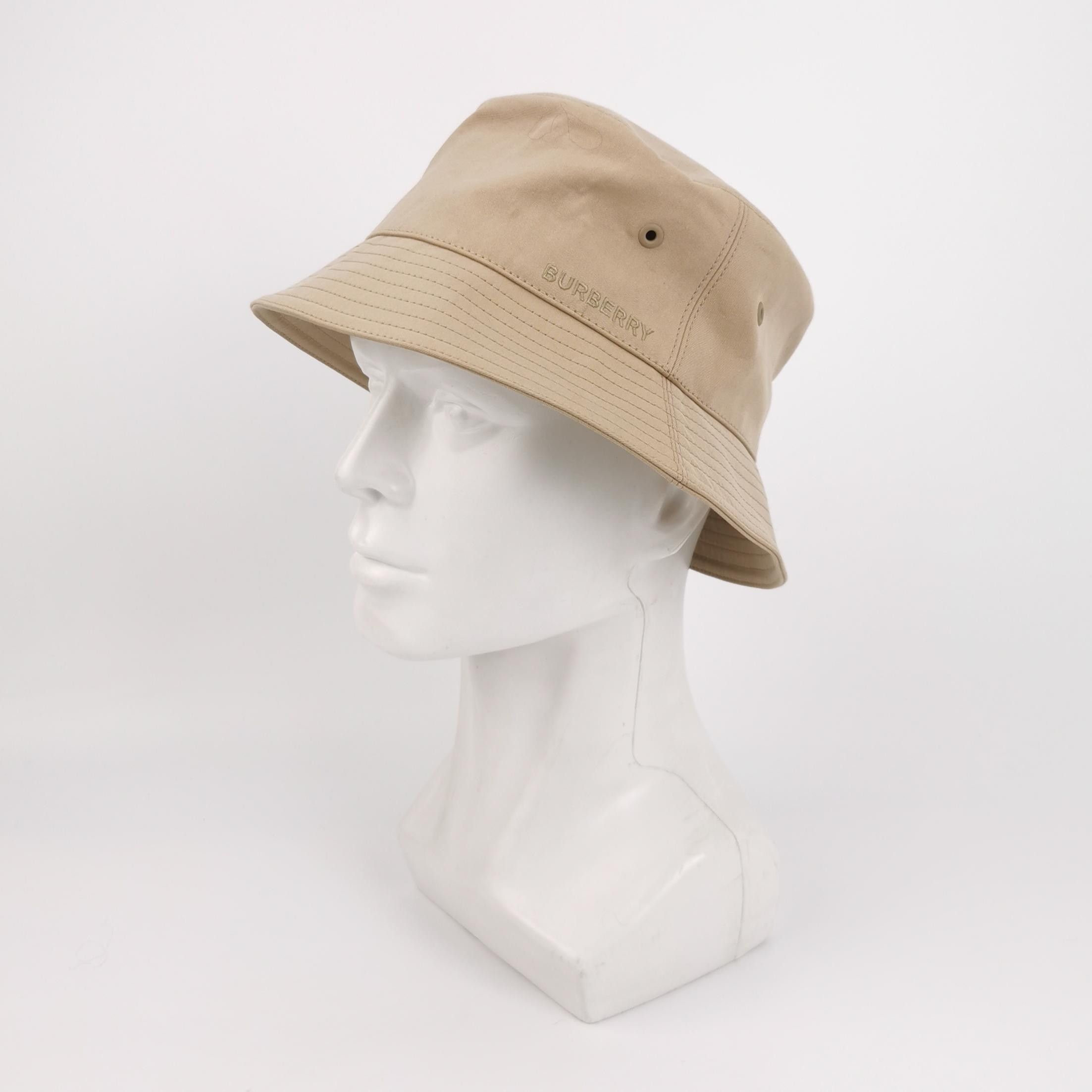 Burberry Burberry Logo Embroidery Cotton Bucket Hat Size M Size ONE SIZE - 2 Thumbnail