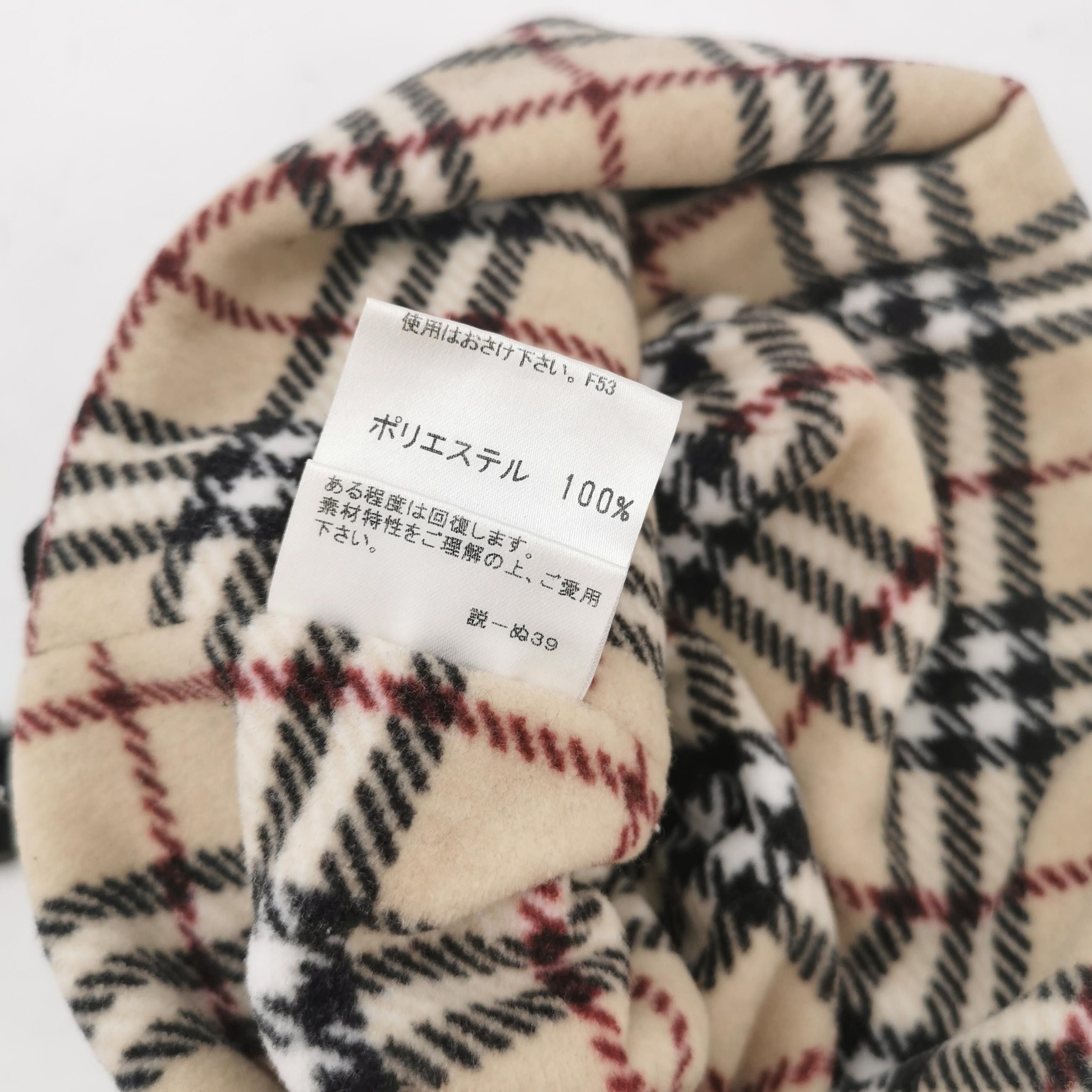 Burberry Burberry Vintage Check Patch Fleece Beanie ONE SIZE Size ONE SIZE - 4 Thumbnail