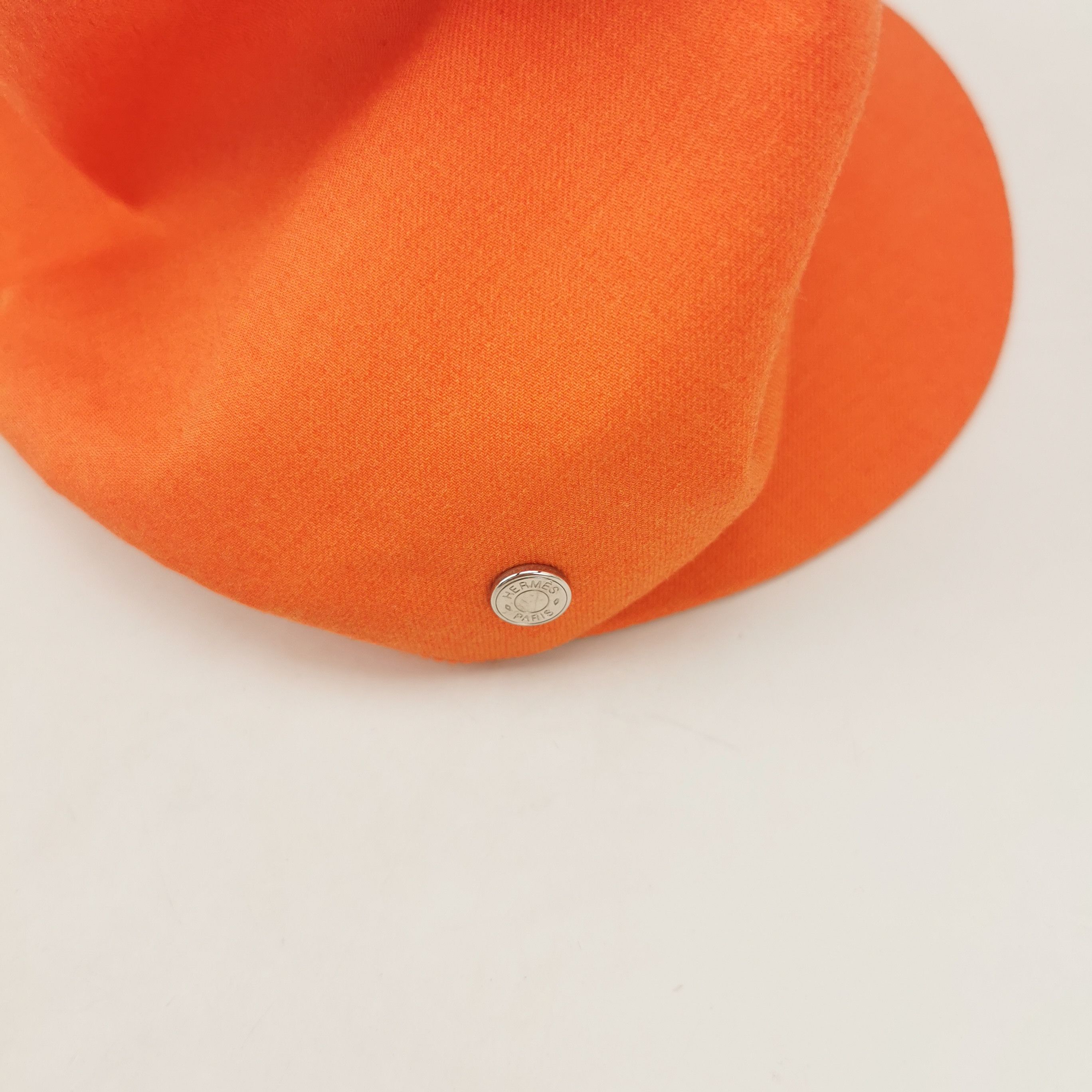 Hermes Hermès Orange Poppy Lily Serge Tec Hat 57 Size ONE SIZE - 4 Thumbnail
