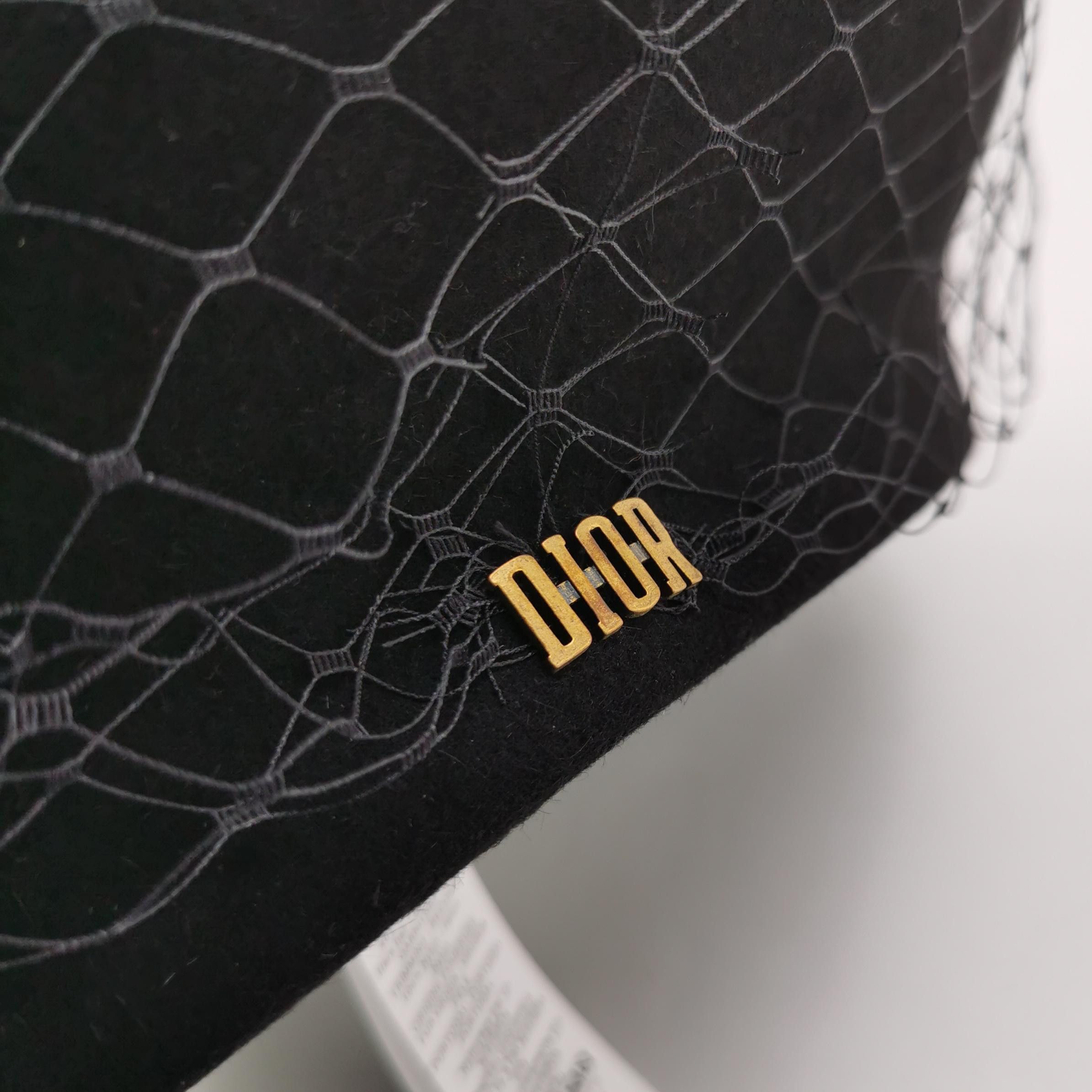 Dior Dior Veiled Rabbit Hair Beret ONE SIZE Size ONE SIZE - 4 Thumbnail