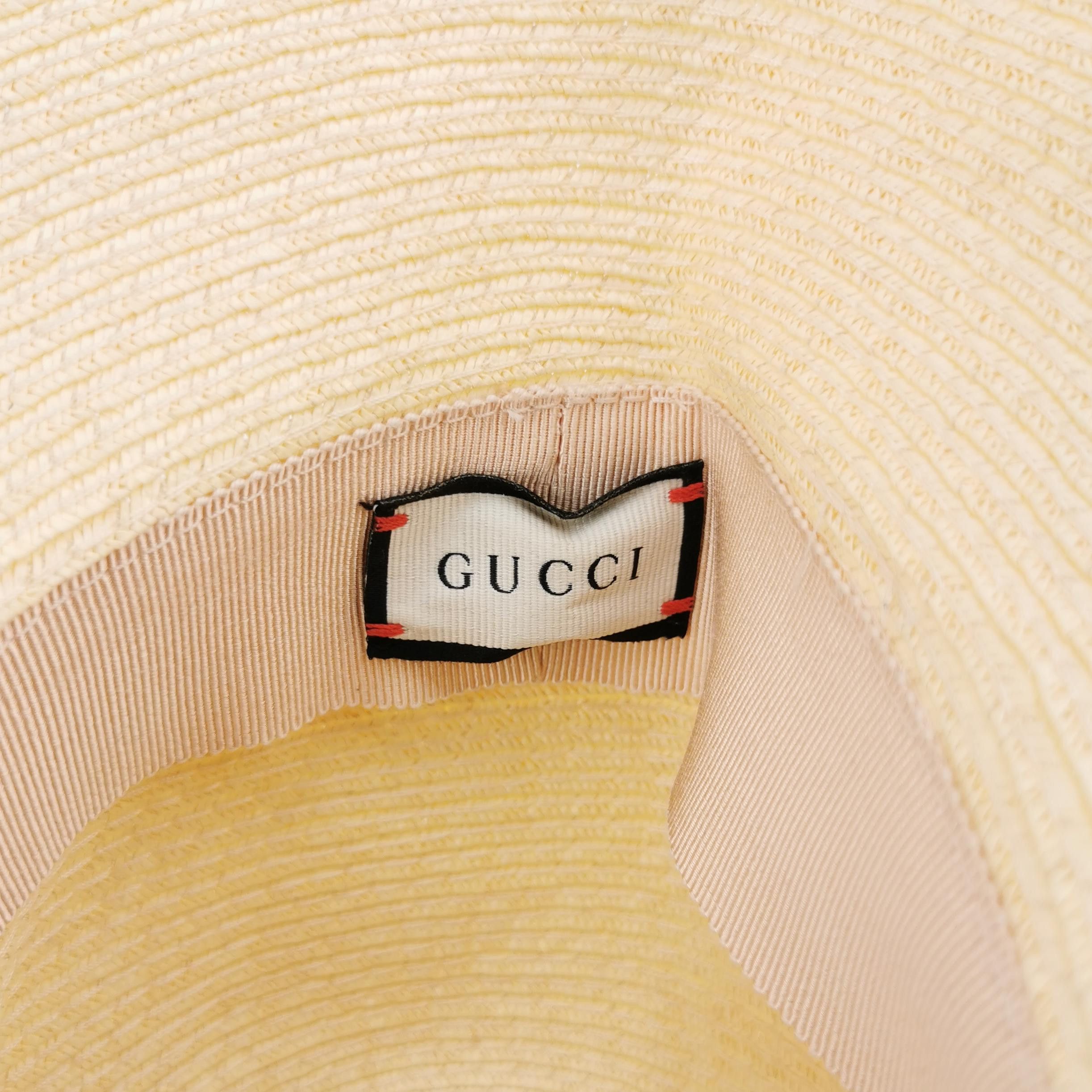 Gucci Gucci Double G Straw Bucket Hat Size S Size ONE SIZE - 5 Thumbnail