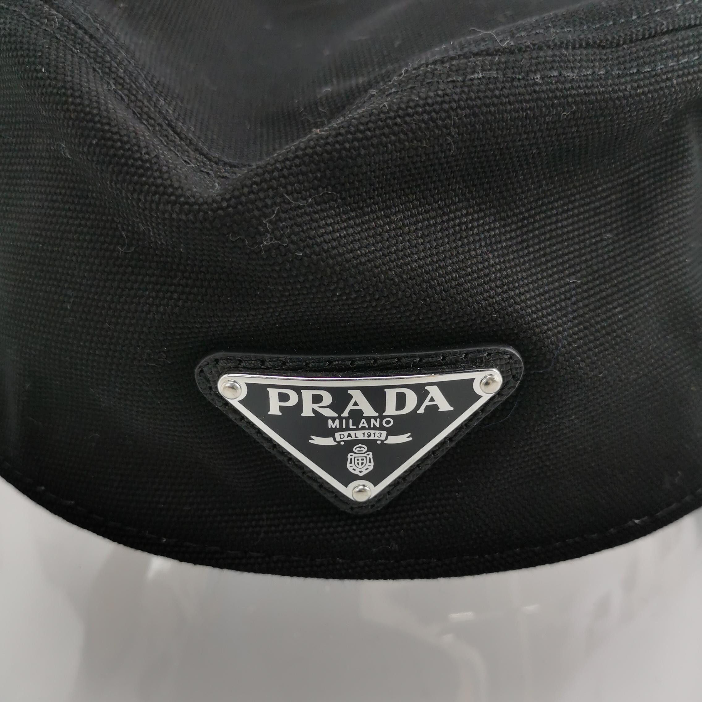 Prada Prada PVC Triangle Logo Bucket Hat Size M Size ONE SIZE - 4 Thumbnail