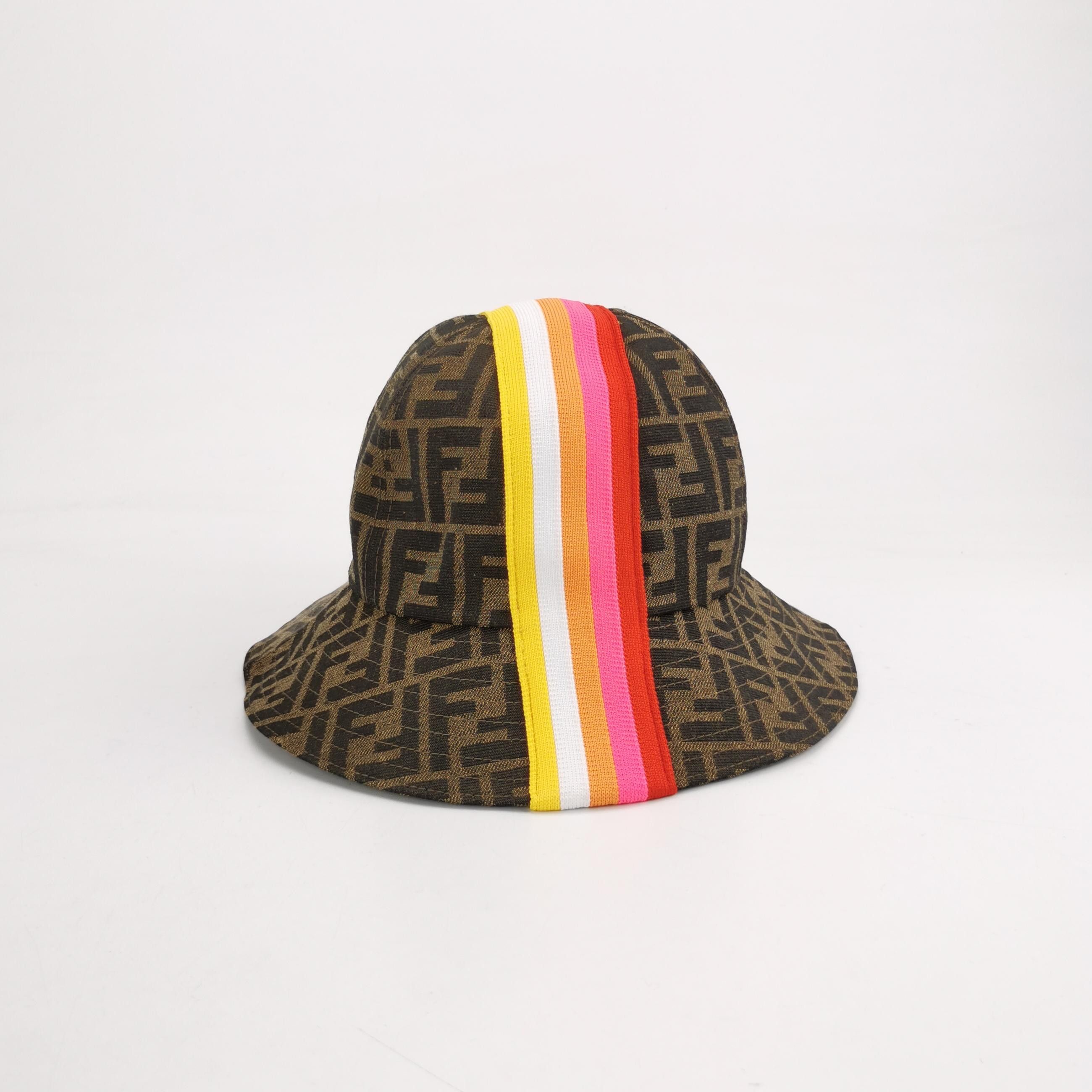 Fendi Fendi Zucca Print Rainbow Stripe Bucket Hat Size III Size ONE SIZE - 3 Thumbnail