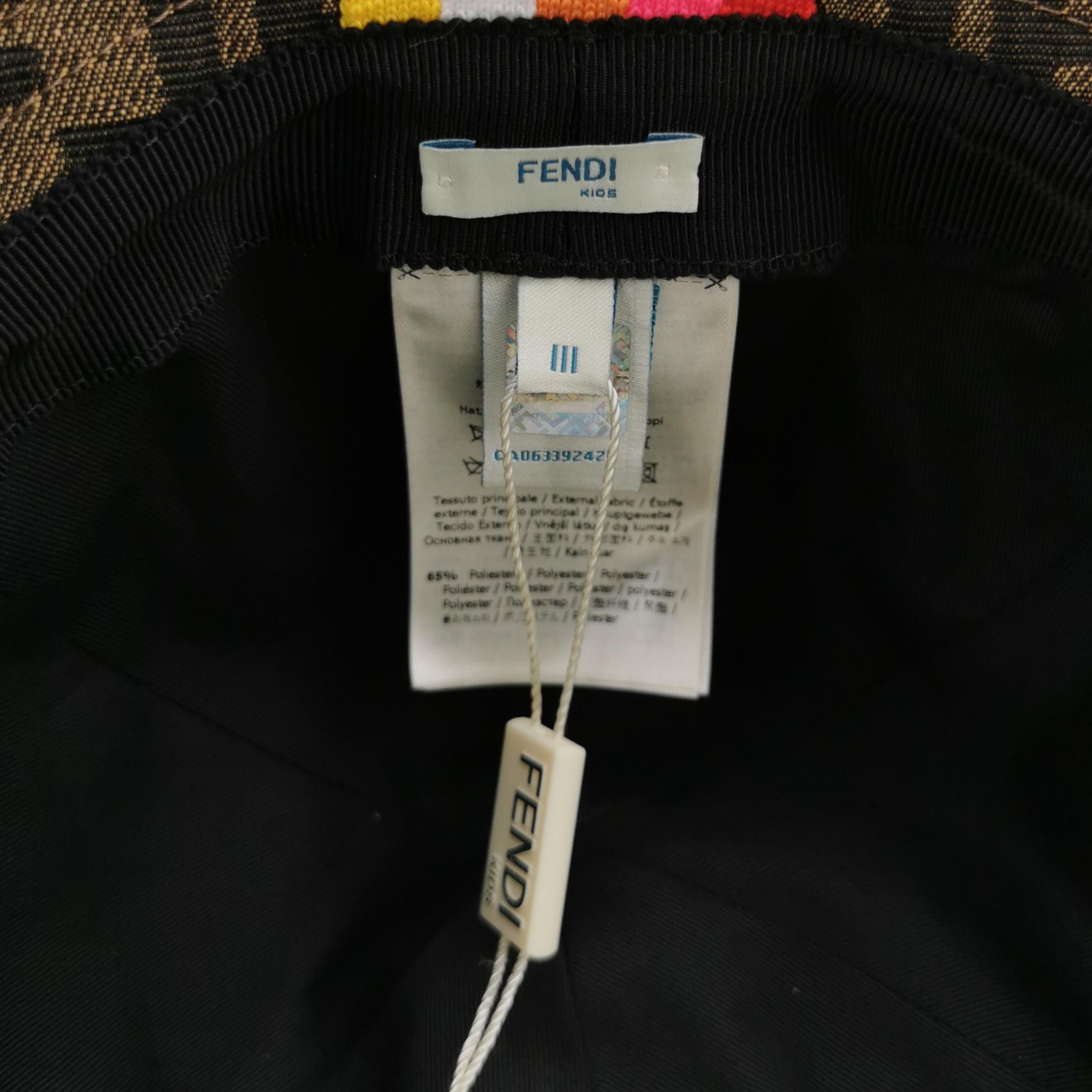 Fendi Fendi Zucca Print Rainbow Stripe Bucket Hat Size III Size ONE SIZE - 5 Thumbnail
