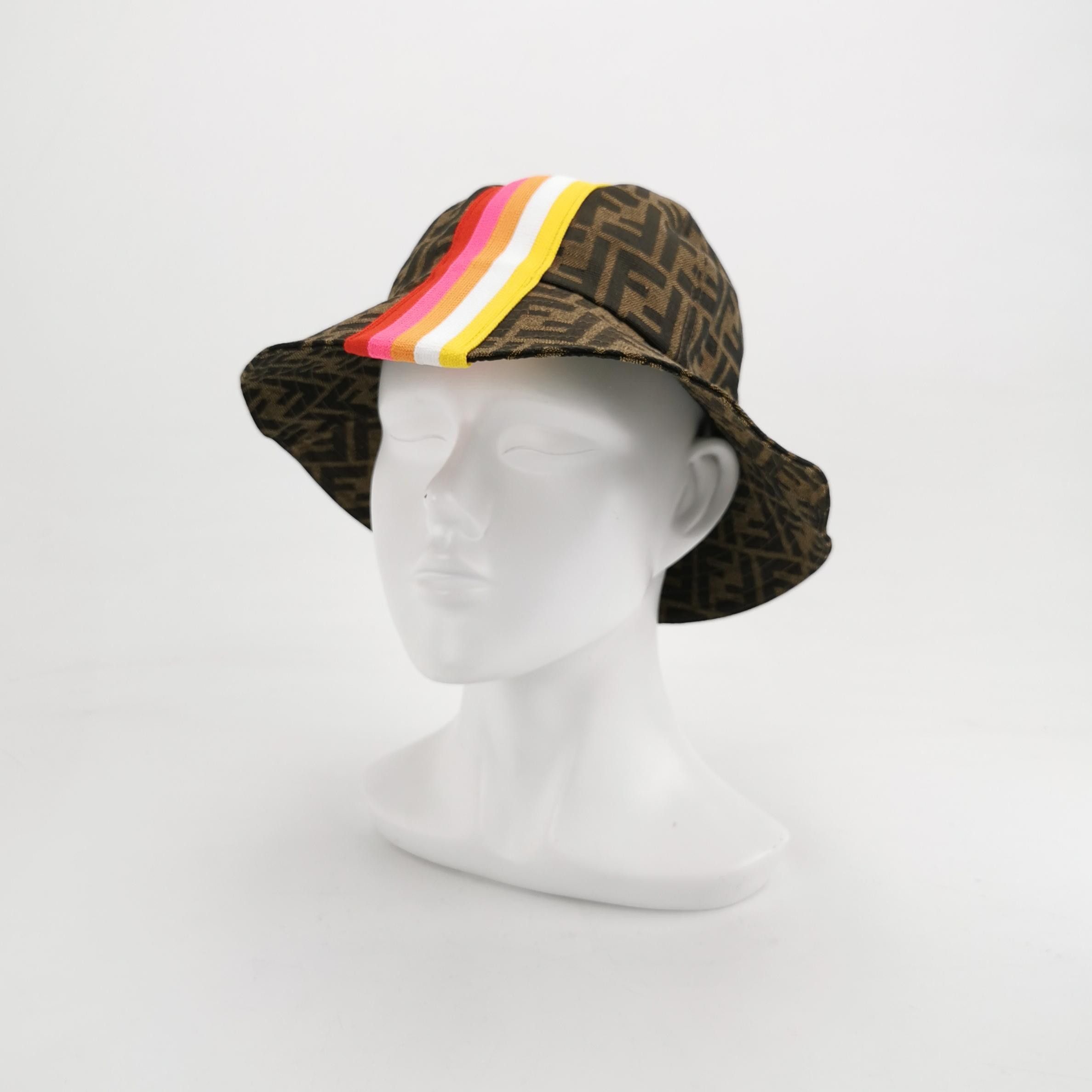 Fendi Fendi Zucca Print Rainbow Stripe Bucket Hat Size III Size ONE SIZE - 2 Thumbnail