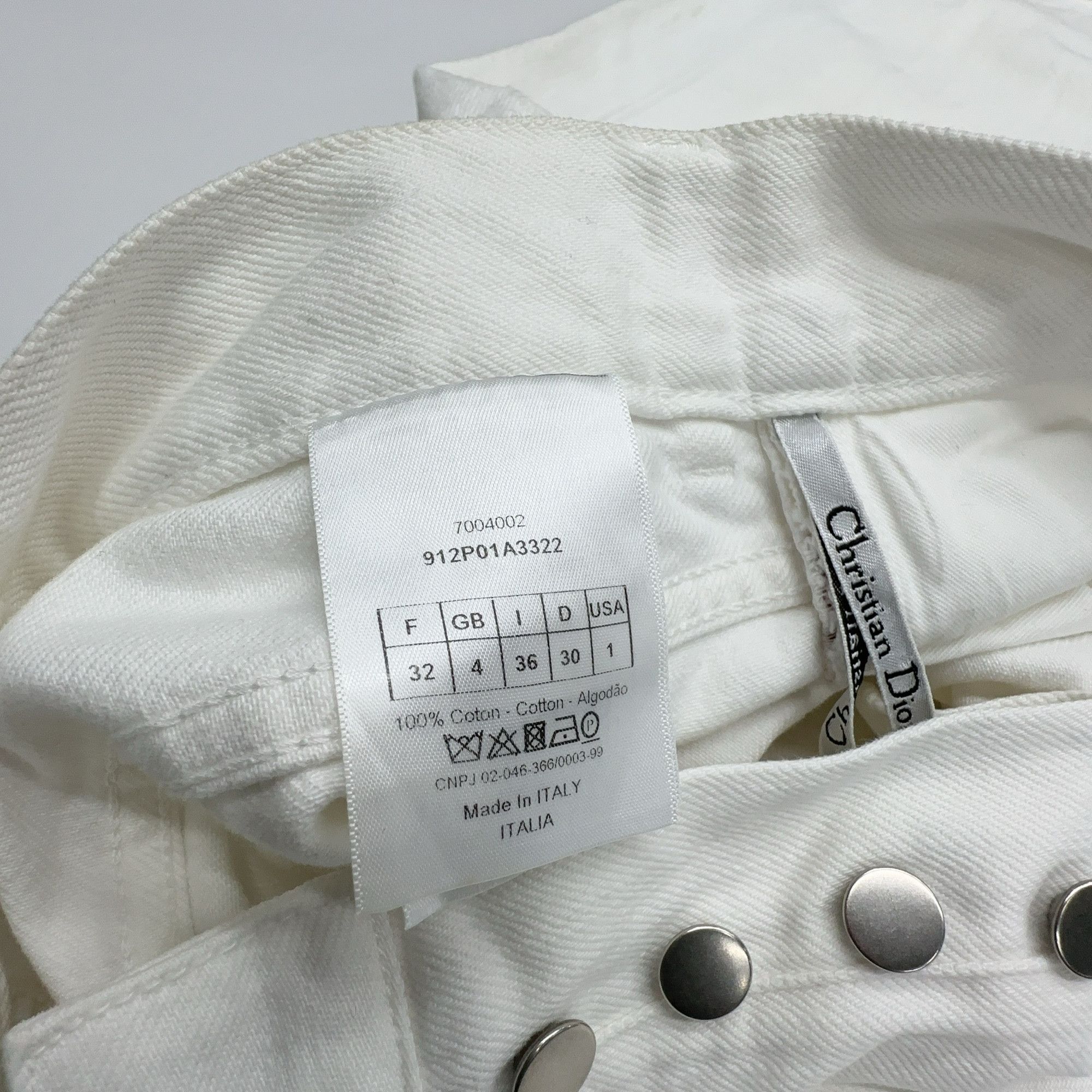 Dior Dior Bee White Jeans Size F 32 Size 24" / US 00 / IT 34 - 3 Thumbnail