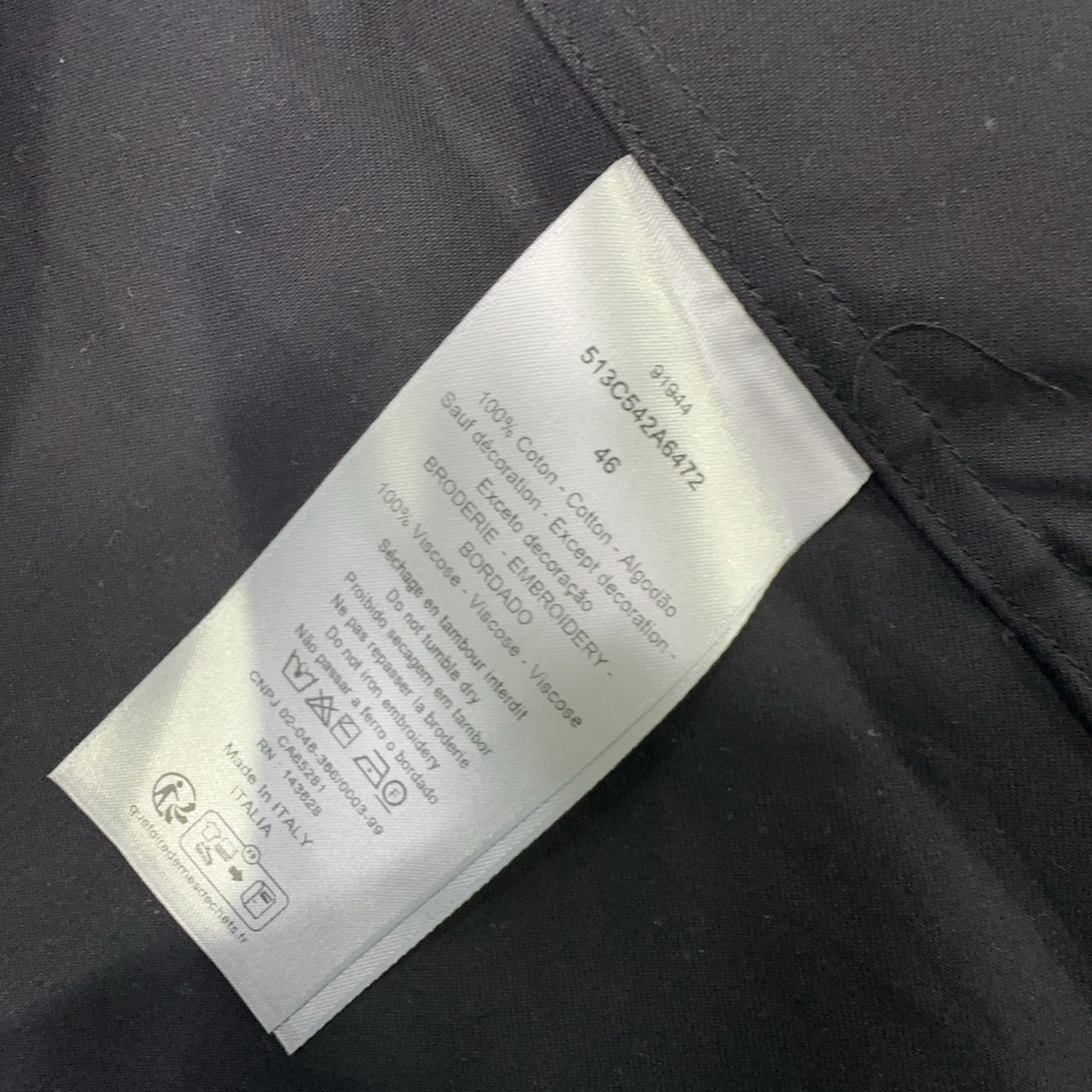 Dior Dior CD Icon Zip Cotton Shirt Size 46 Size US S / EU 44-46 / 1 - 3 Thumbnail